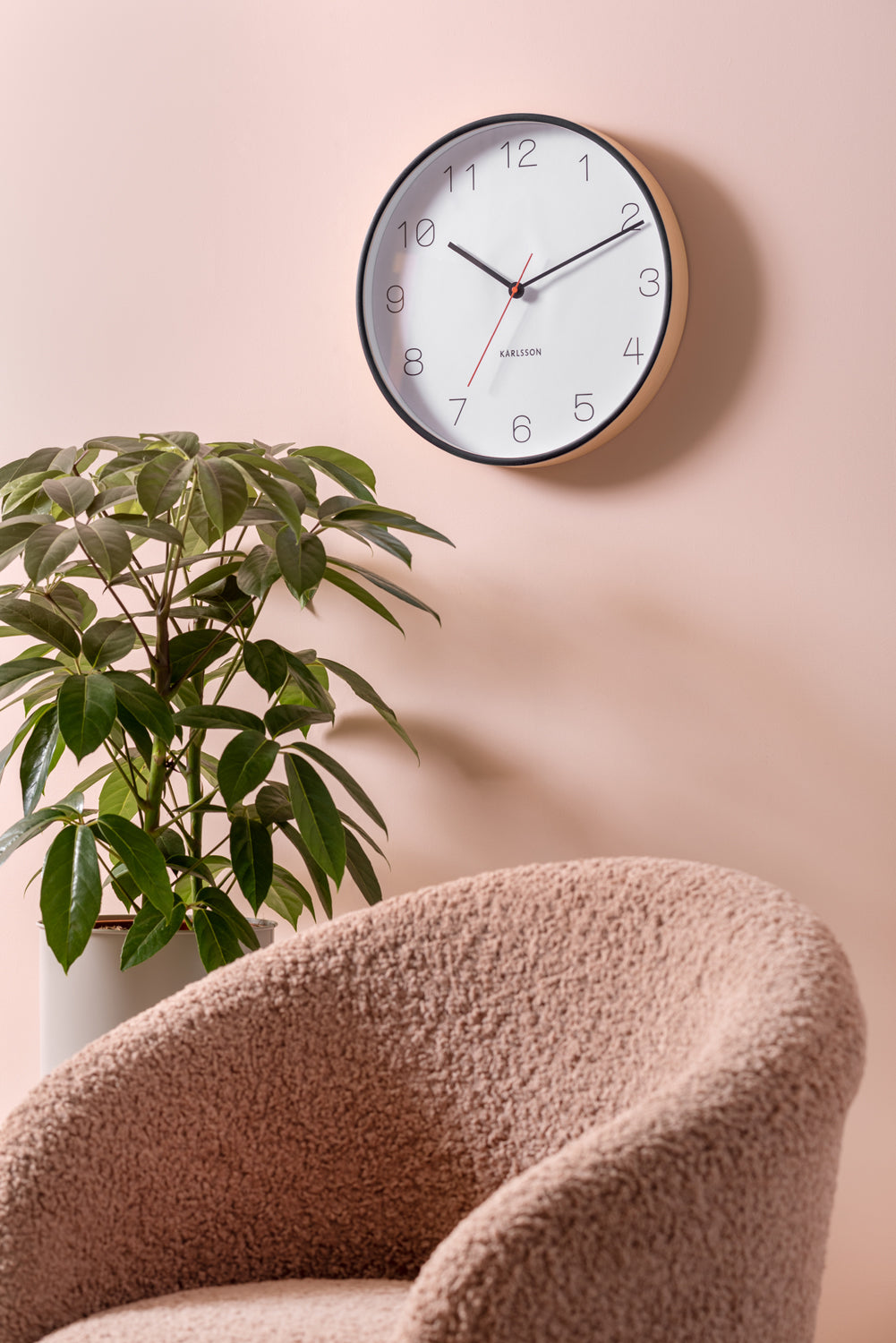 Karlsson - Wandklok Joy - Zwart - Ø40cm