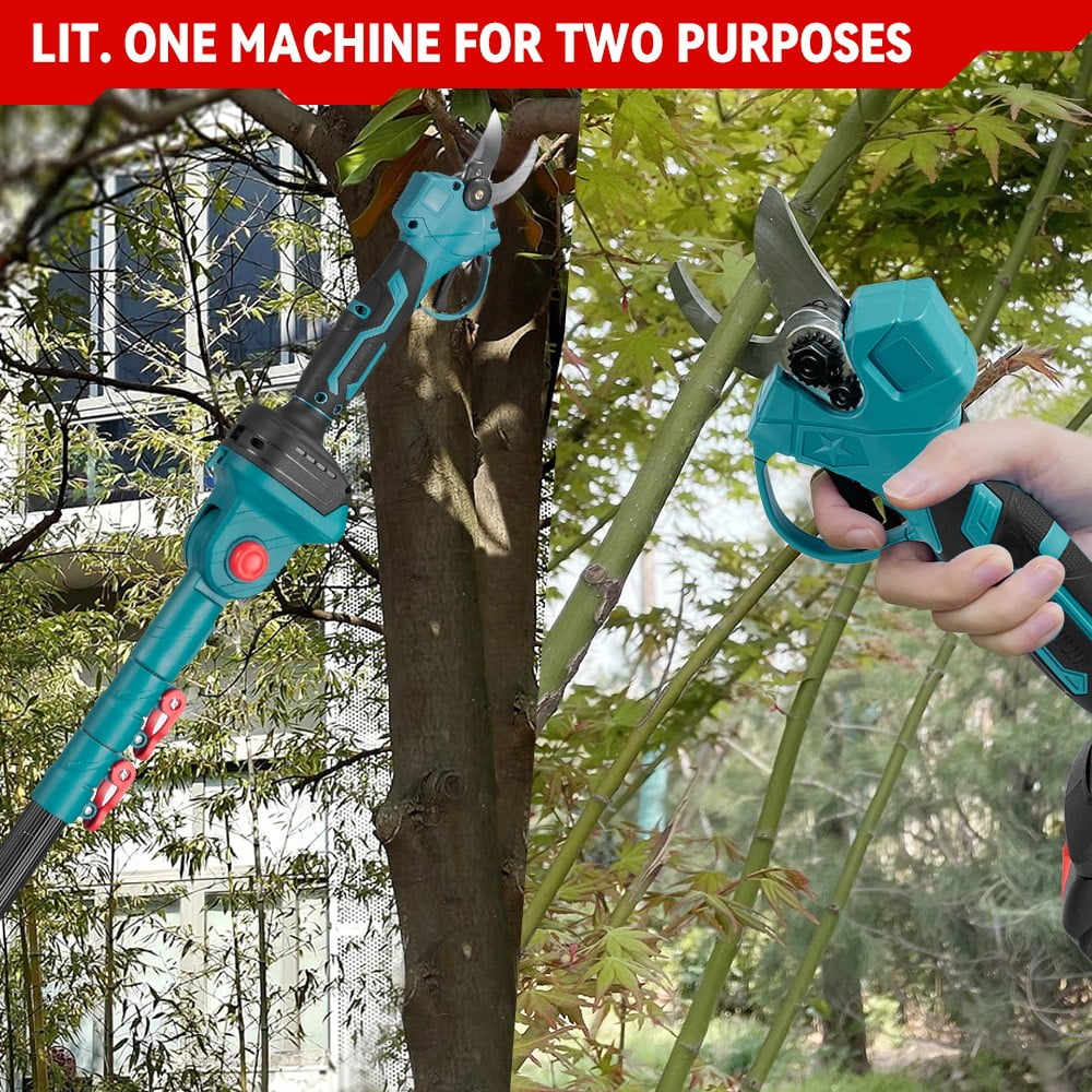 3-in-1 Brushless 6" Pole Chainsaw & Electric Pruning Shears Cordless Pole Saw - Image 10