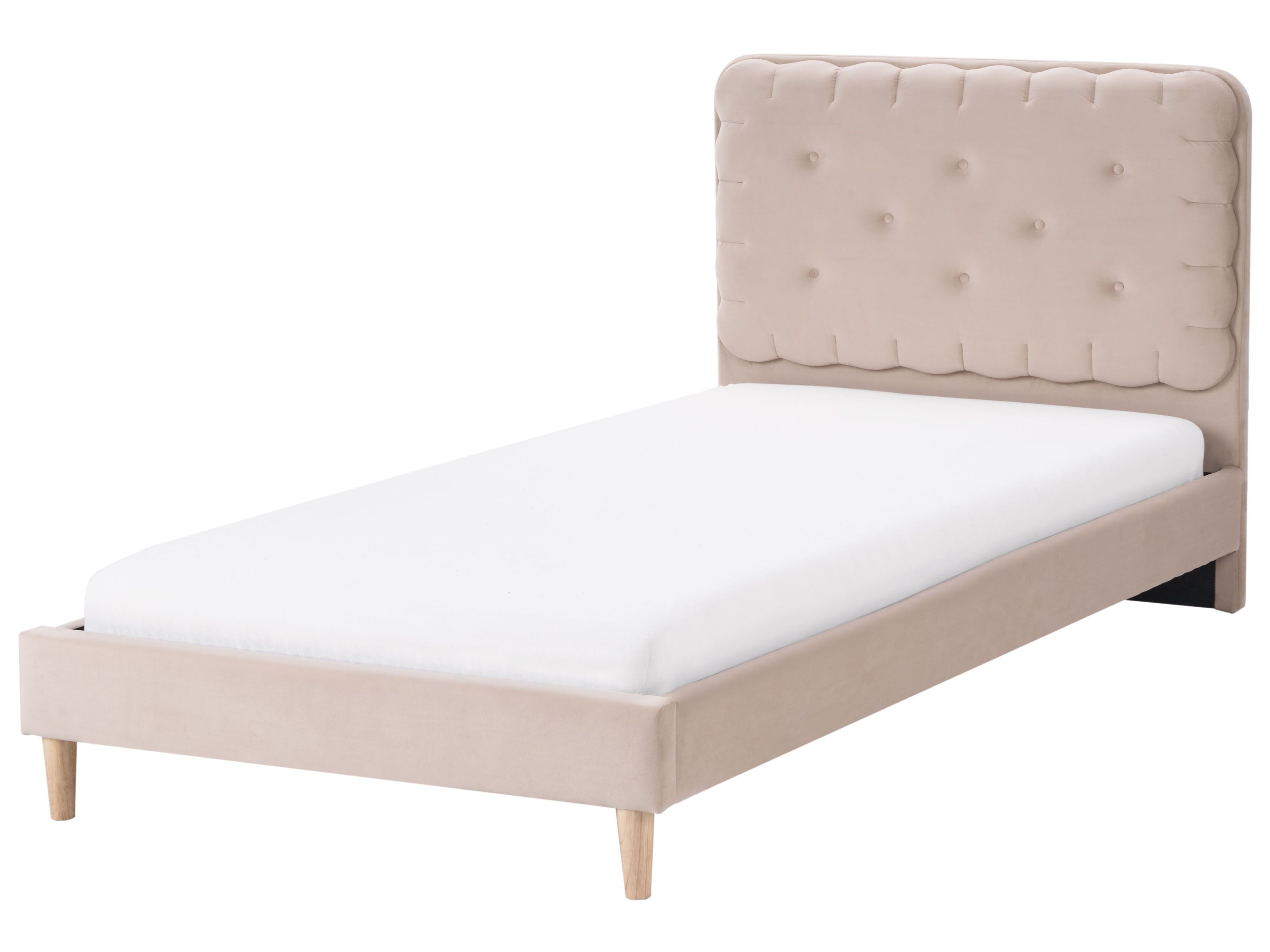 Bed Velvet CORSAINT 90 x 200 cm (EU Single) Beige