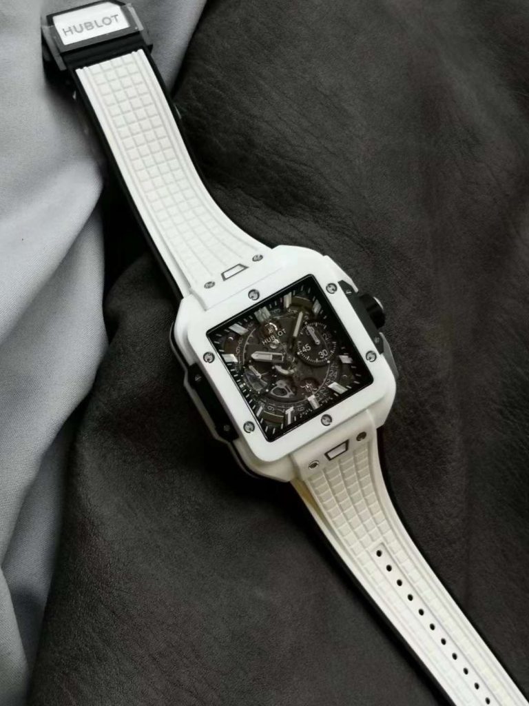 Hublot Replica 1:1 Watch Square White Ceramic Bang Unico Chronograph Factory BBF 42mm - Top club
