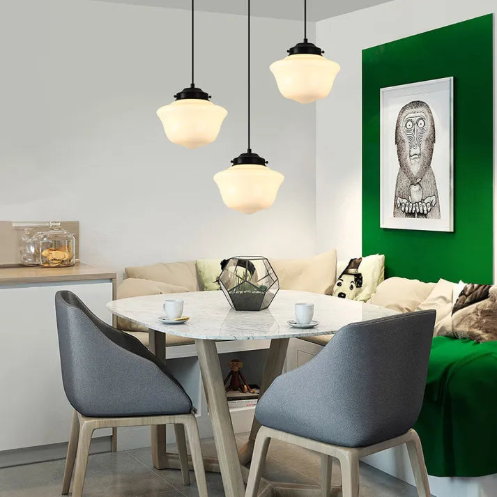 TimelessGlow – Geometrische Hanglamp in Mat Glas