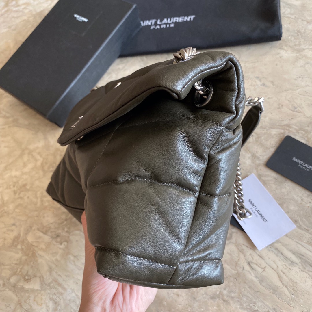 PUFFER MEDIUM BAG IN QUILTED LAMBSKIN1:1High-quality replica