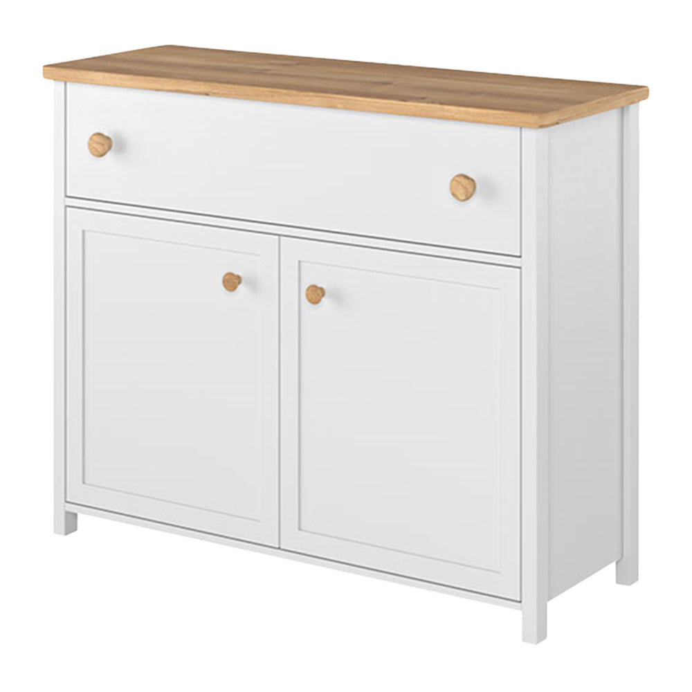 Blokker Havin Dressoir H 90 x B 110 cm - Wit / Nash Eiken