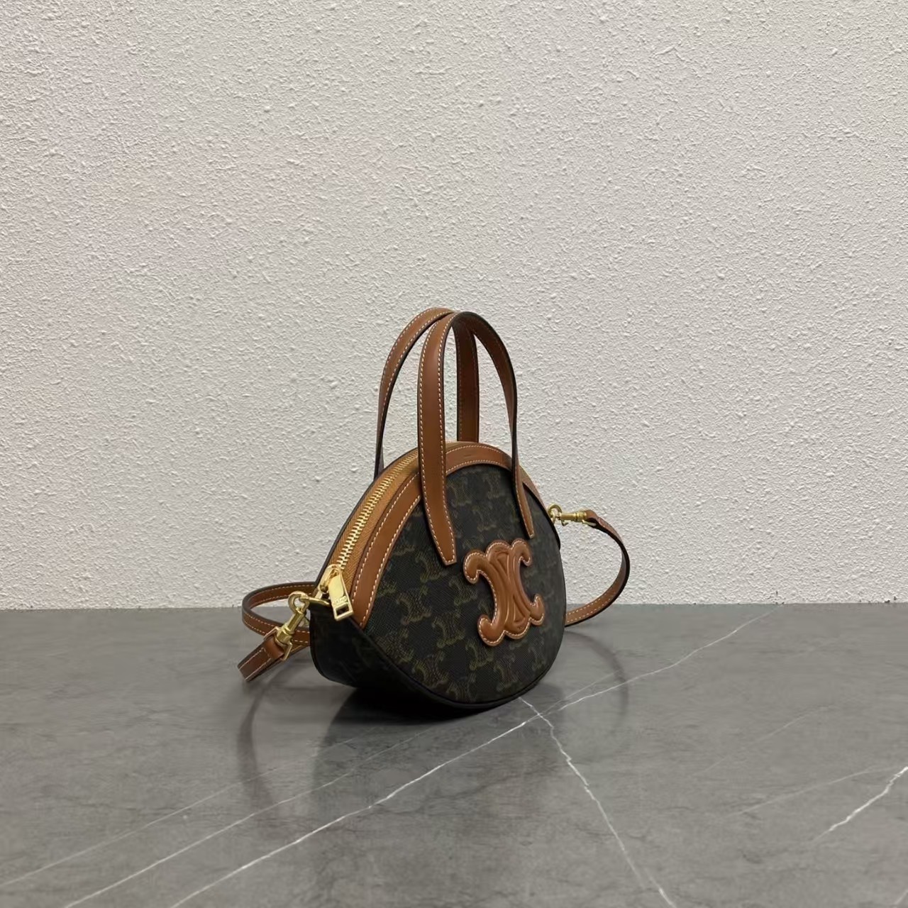 Celine Triomphe Canvas Oval Bag