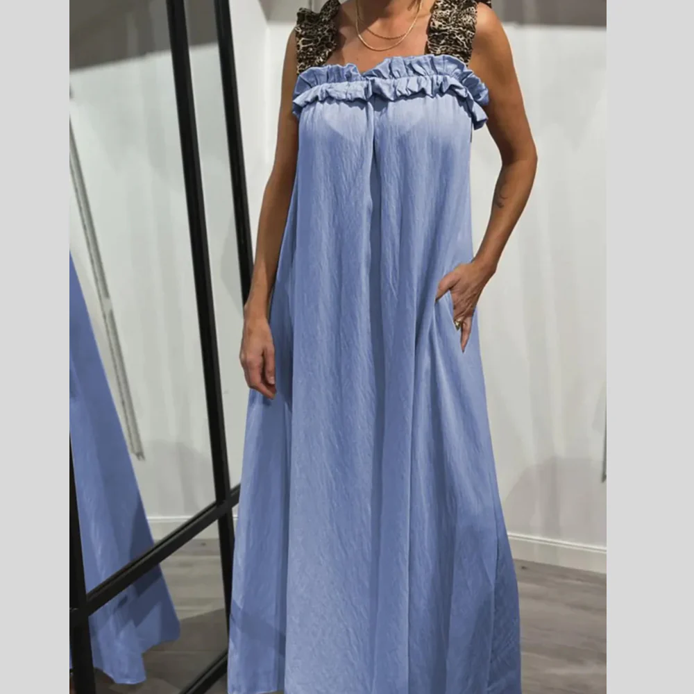 Full Size Ruffled Strap Flowy Maxi Dress Plus Size - ZKZOOK