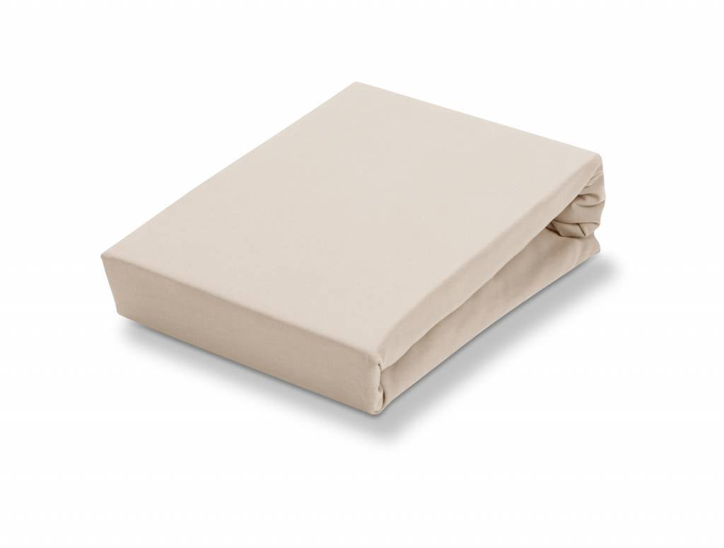 Jersey Supreme Hoeslaken Stone   180-200 x 200-220 cm   Grijs   Beige