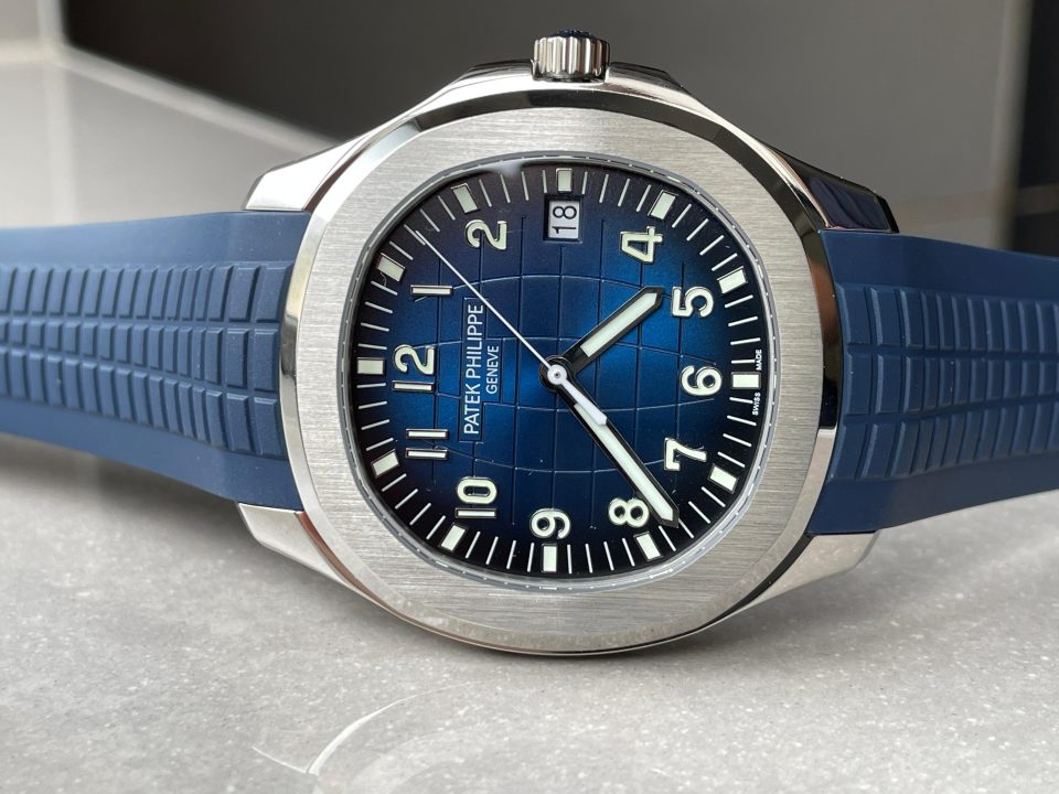 Replica PATEK PHILIPPE Aquanaut 5168G 42mm SS ZF 1:1 Best Edition Blue Dial on Blue Rubber Strap 324CS - Top club