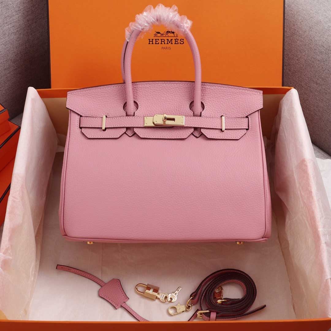 Replica Hermes Aaa-Birkin 25/30/35 Bag Black/White/Pink1:1High-quality replica
