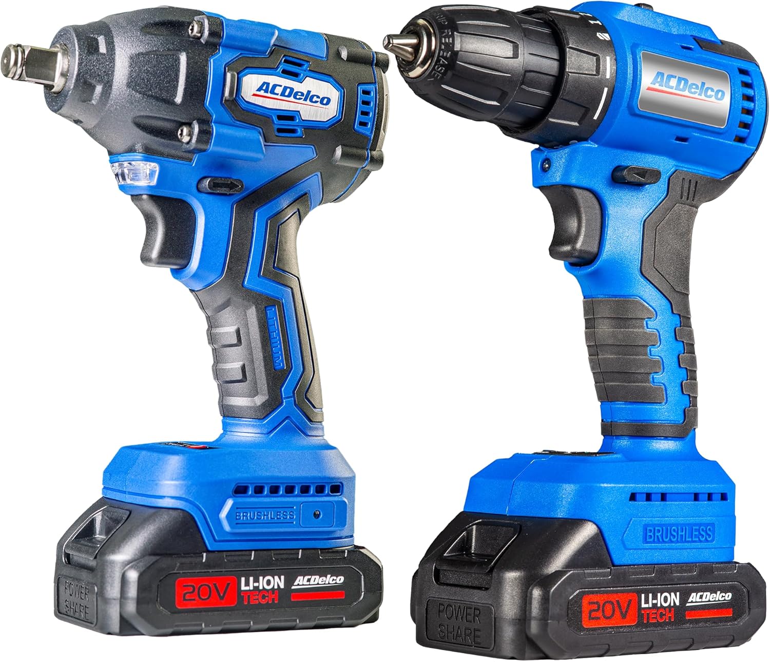 ACDelco Brushless Combo Kit, 251 Ft-lbs (350Nm) Impact Wrench & 400 In-lbs Drill, 1/2