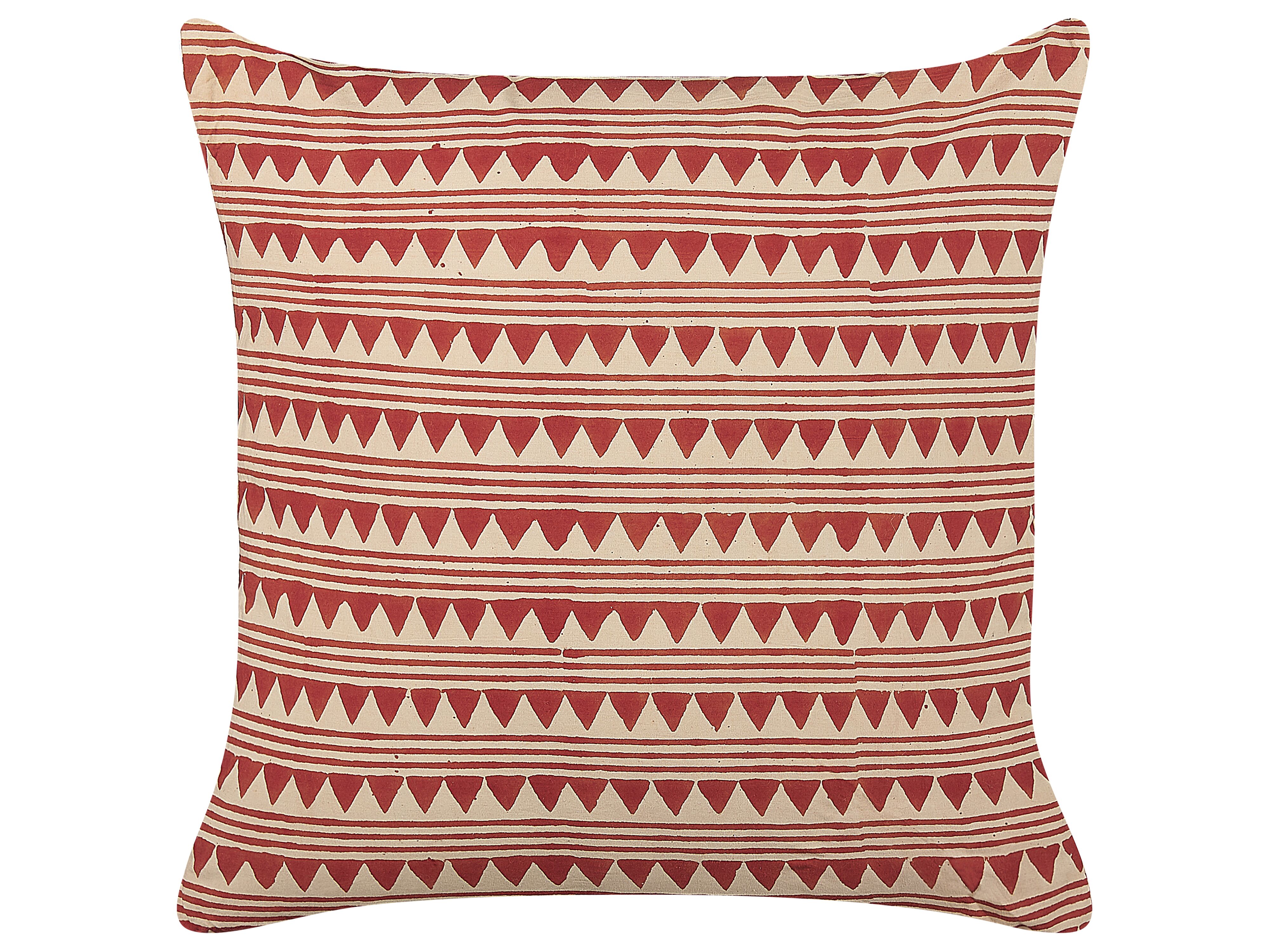 Throw Cushion DEGLUPTA Cotton 45 x 45 cm Red Chevron Pattern