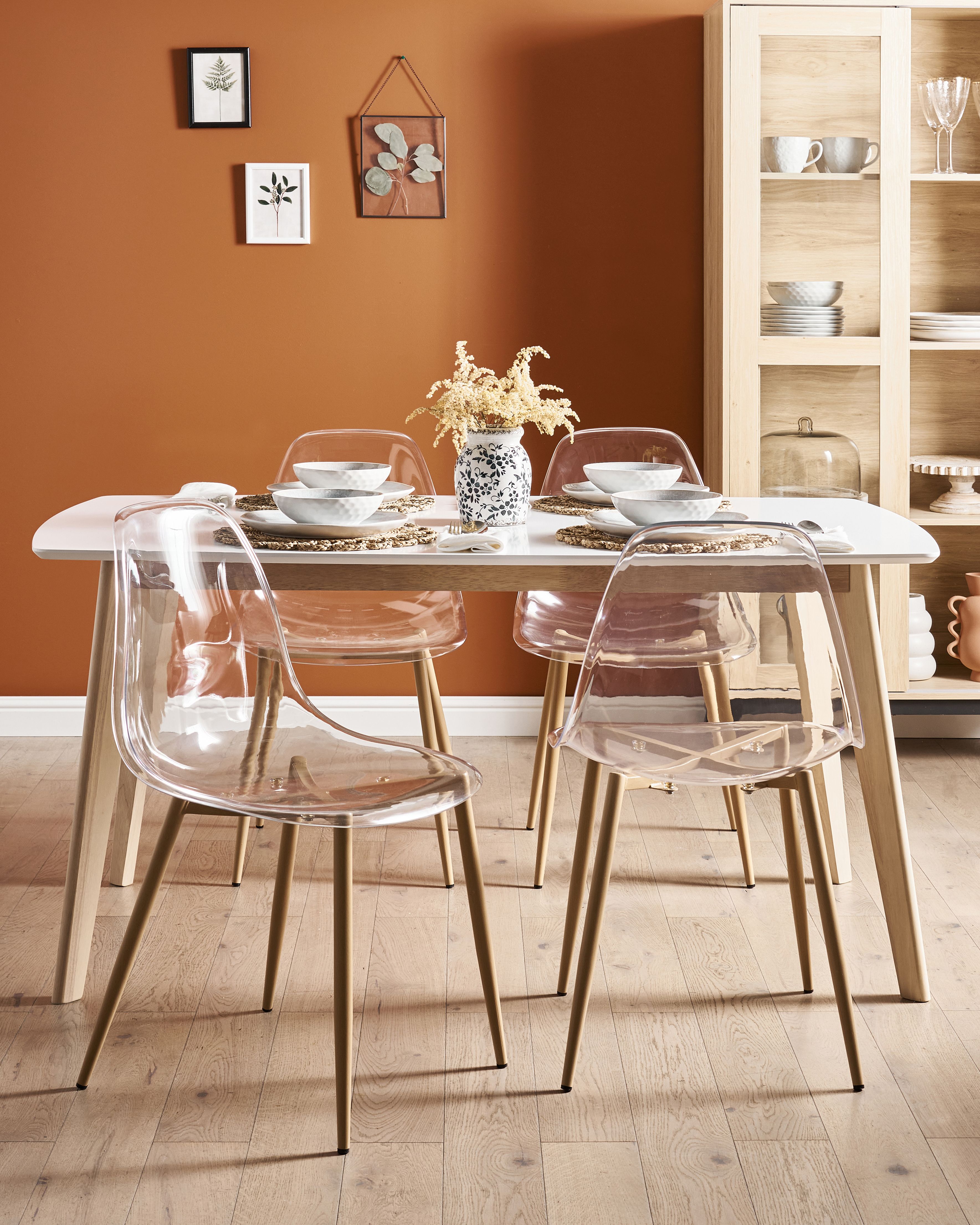 Set of 4 Dining Chairs TAKILMA Transparent