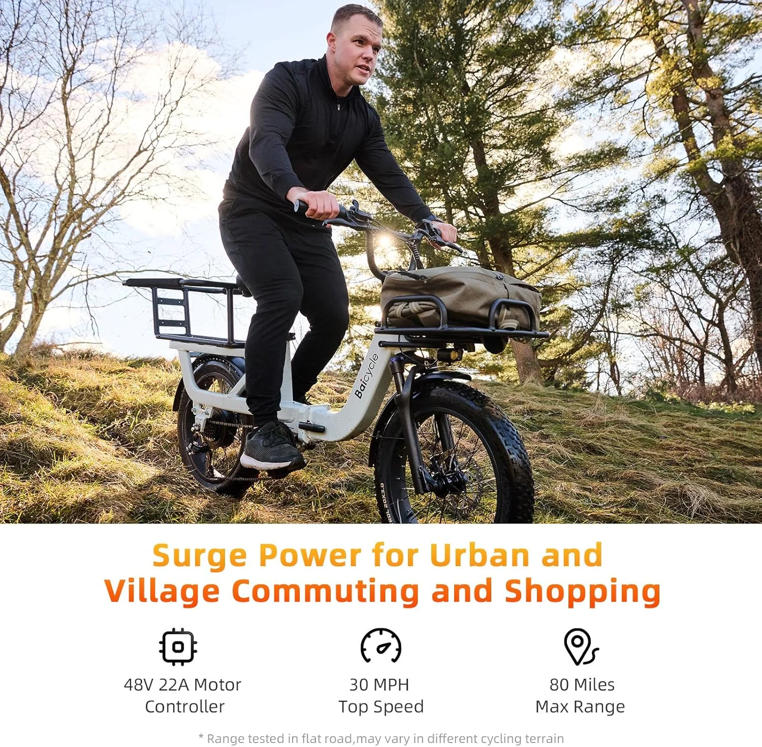 Electric Bike for Adults with 1500W Peak Motor,80Miles Max Range,7 Speed Gear,750WH Detachable Battery,Folding Ebike with 20'' Fat Tire,Full Suspension UL Certificated Bicycle - Image 8