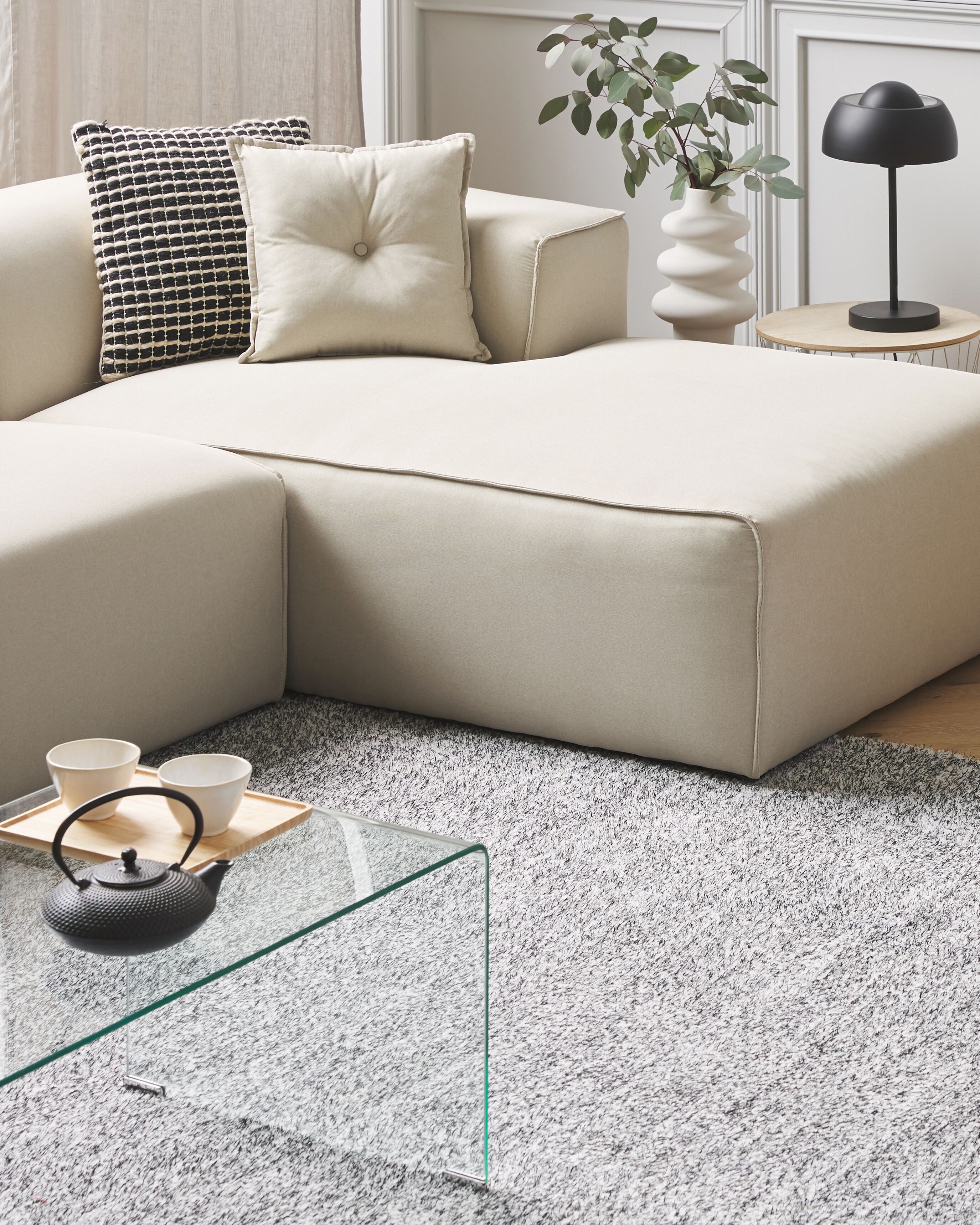 Shaggy Rug DEMRE Grey 200 x 300 cm