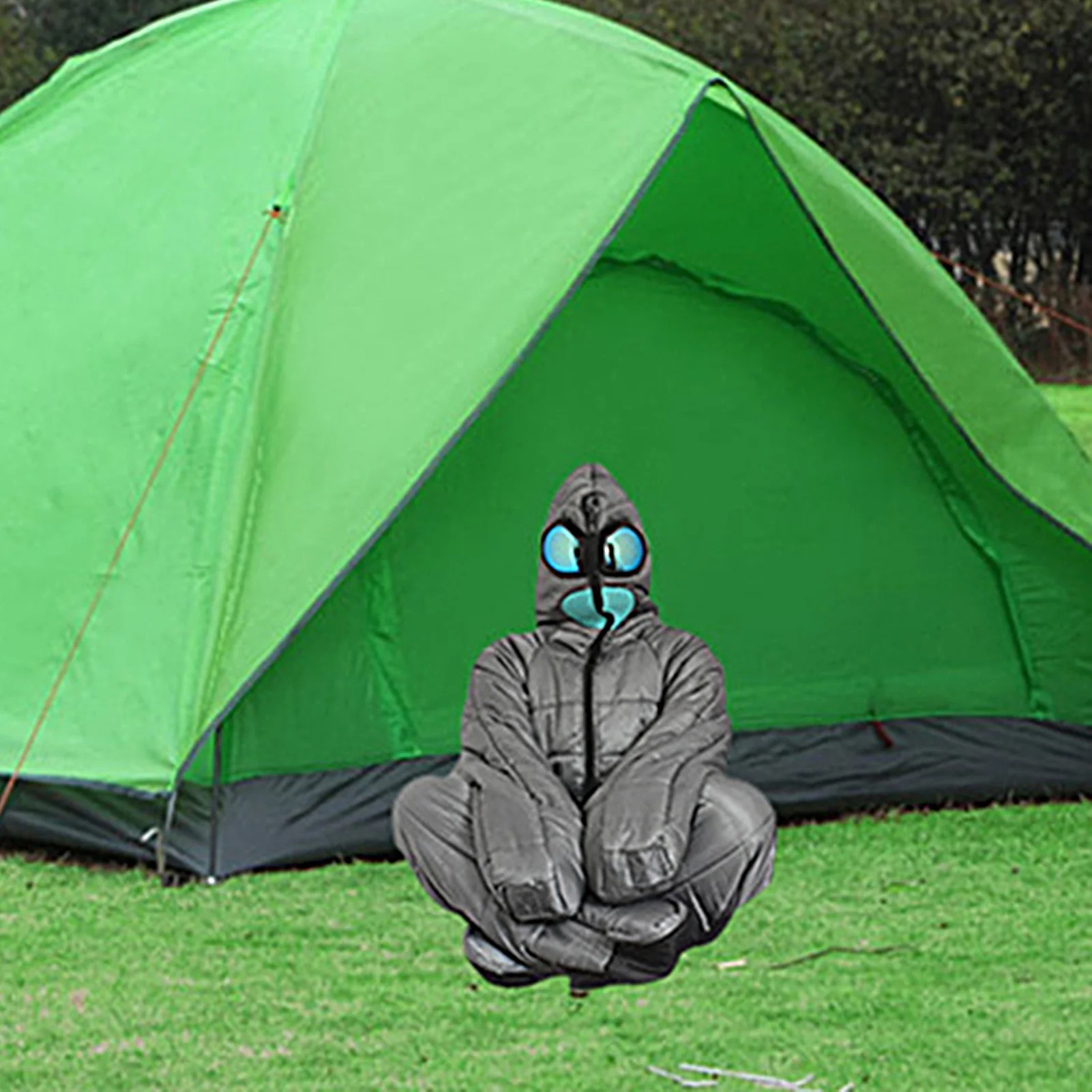 Sleeping Bag Ergonomics Folding Windproof Hollow Cotton Filling Sleeping Portable Outdoor Camping Sleeping Bag for Hiking - Image 4