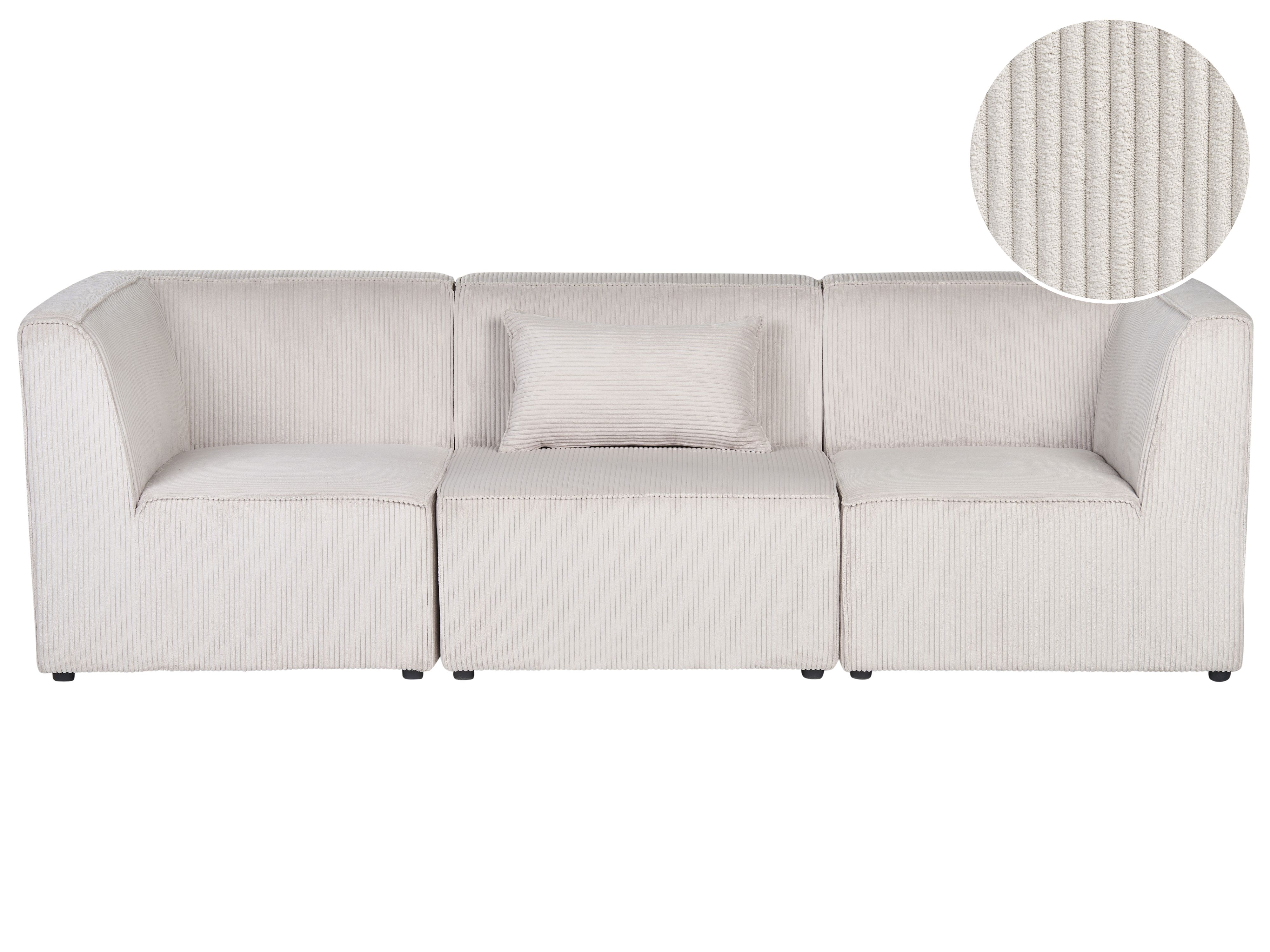 Modular Sofa 3 Seater LEMVIG Corduroy Beige