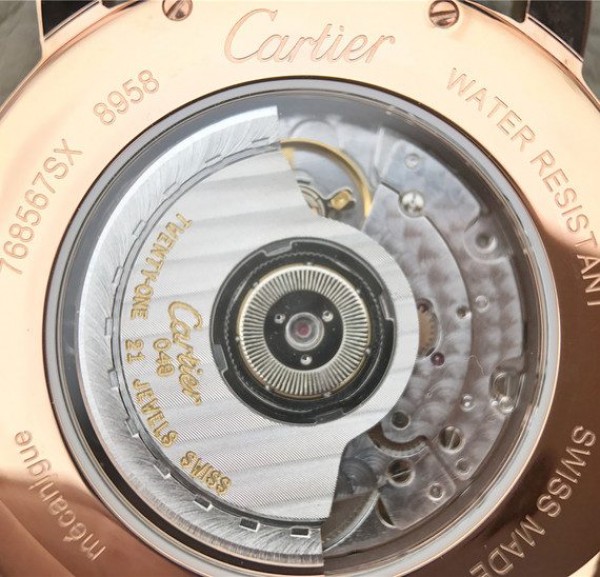 Replica Cartier Ronde De Cartier RG White Dial Diamonds Bezel Croco Strap A2892 - Top club