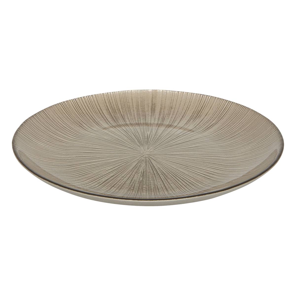 Flat plate "Gloria" Glass, D.28 cm, Champagne