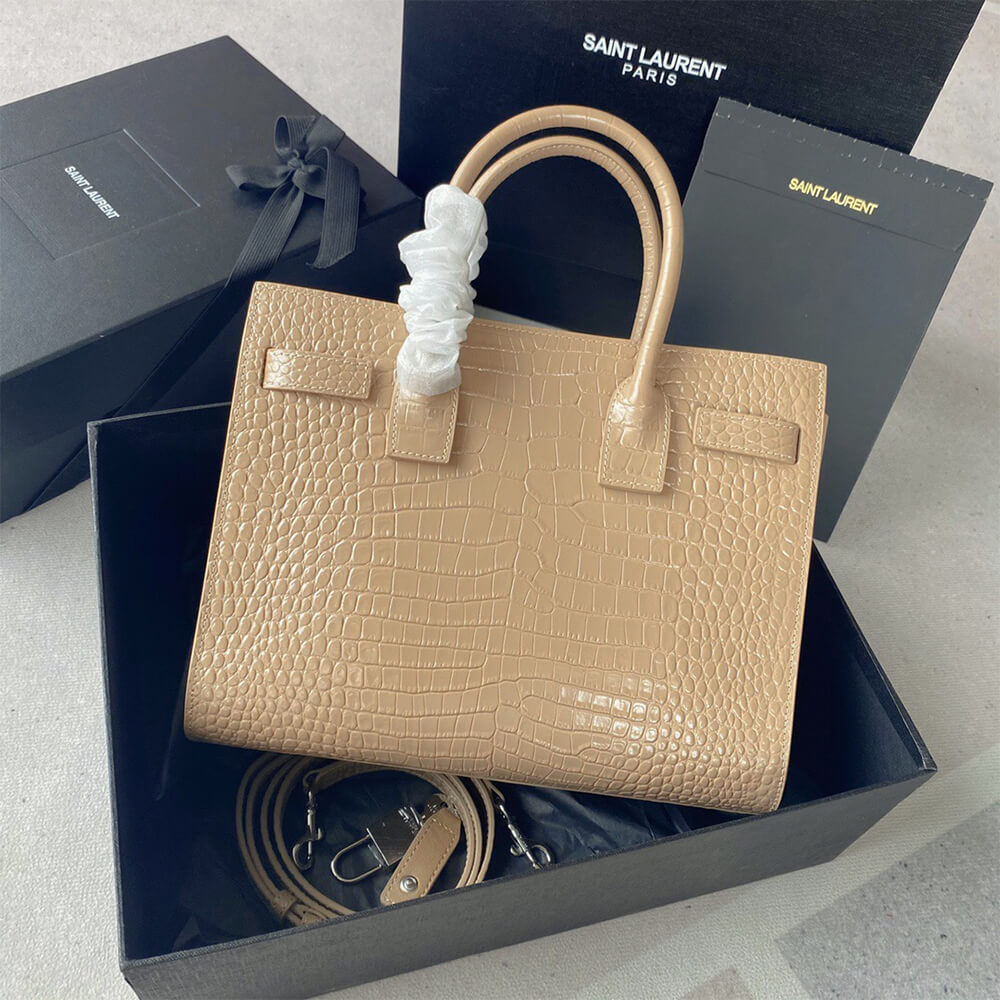 YSL Sac De Jour Baby Bag In Crocodile-Embossed1:1High-quality replica