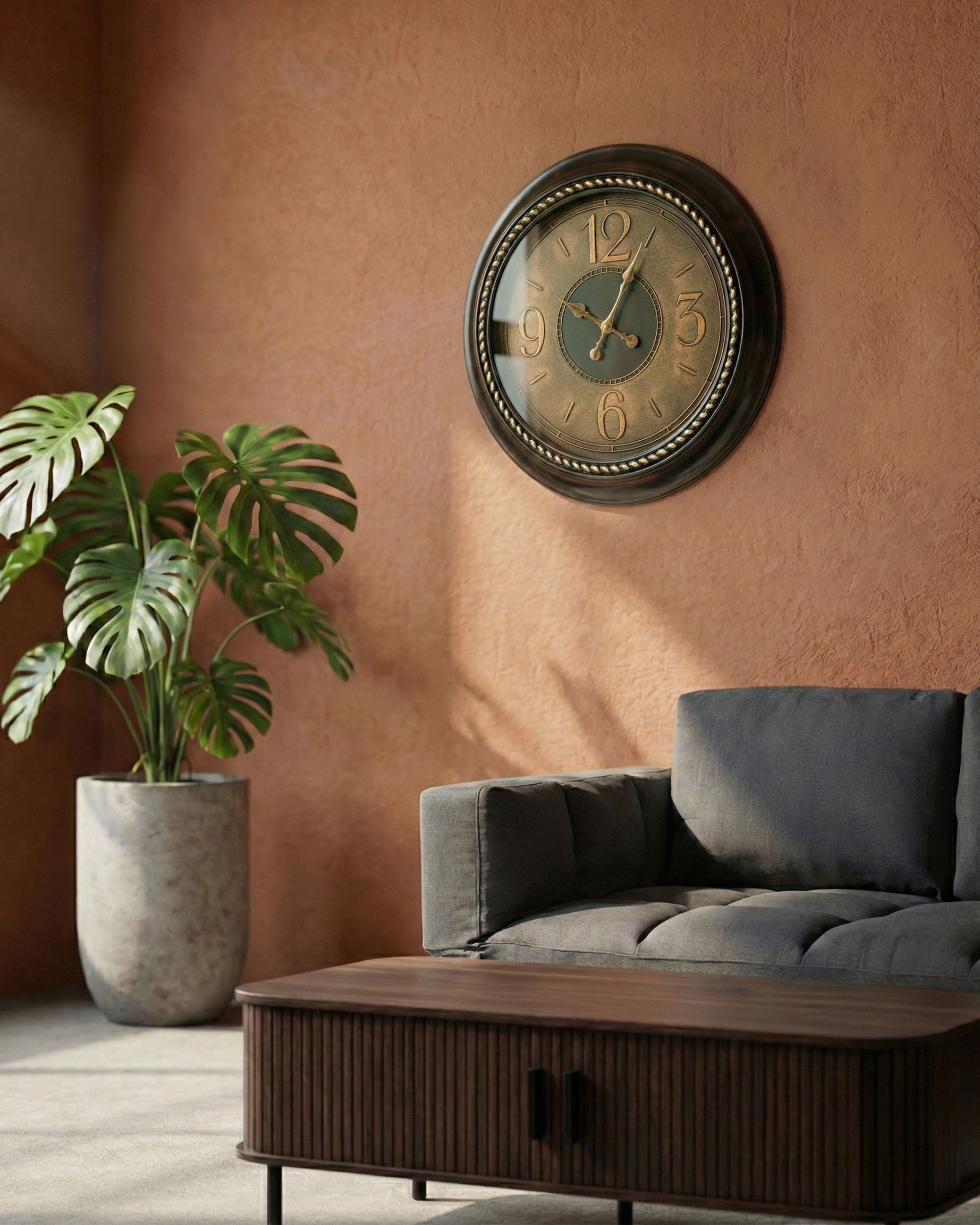 Wall Clock ALBOI 55 cm Black
