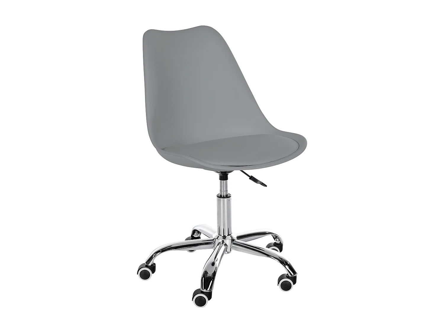 Tabouret de bureau - Plastique - Gris - Laflin