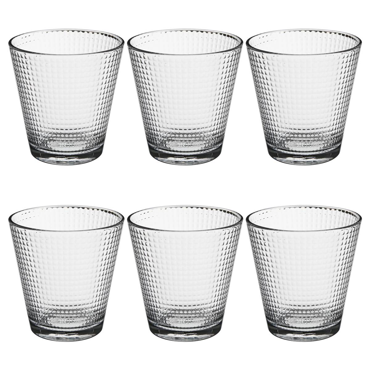 Set of 6 low tumblers "Benit'Eau" 250 ml, Transparent