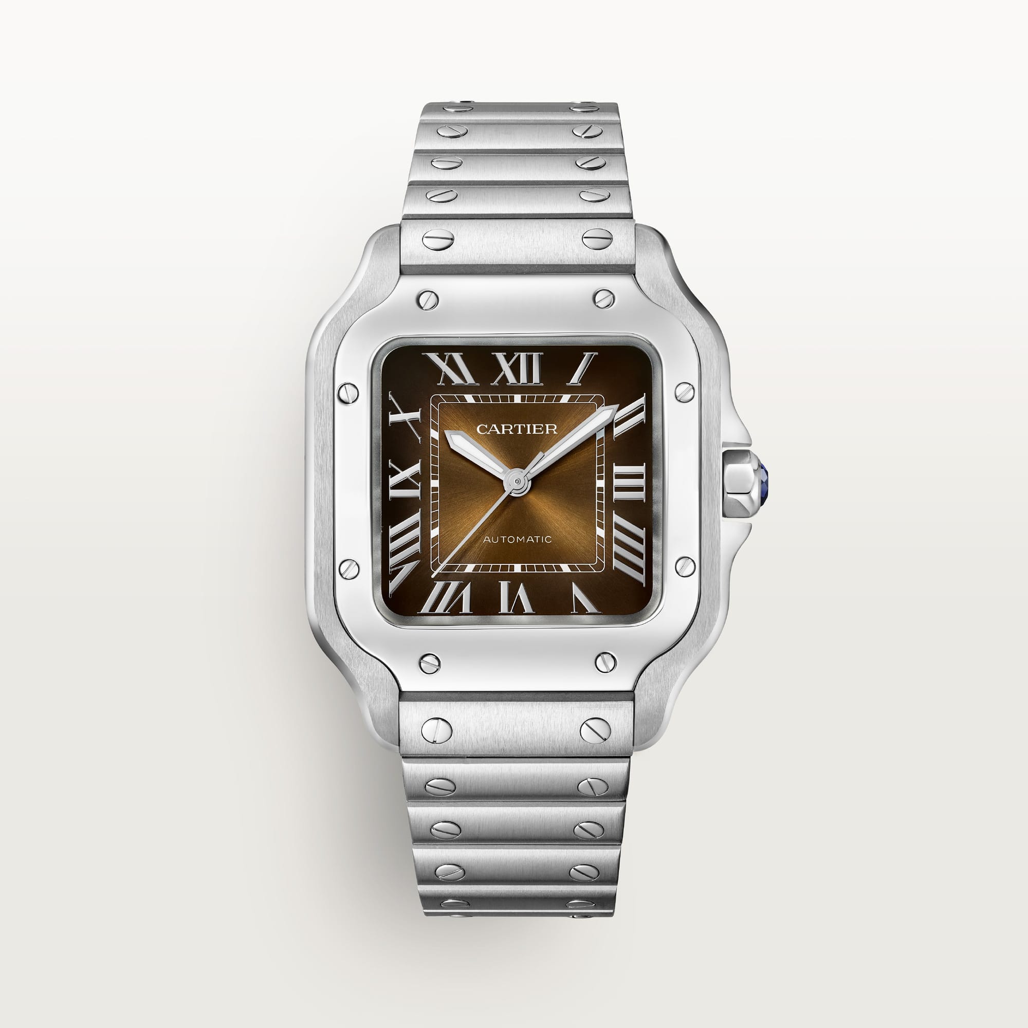 Santos de fake cartier watch medium model mechanical movement with automatic winding 1847 MC(1:1 replica) - Top club
