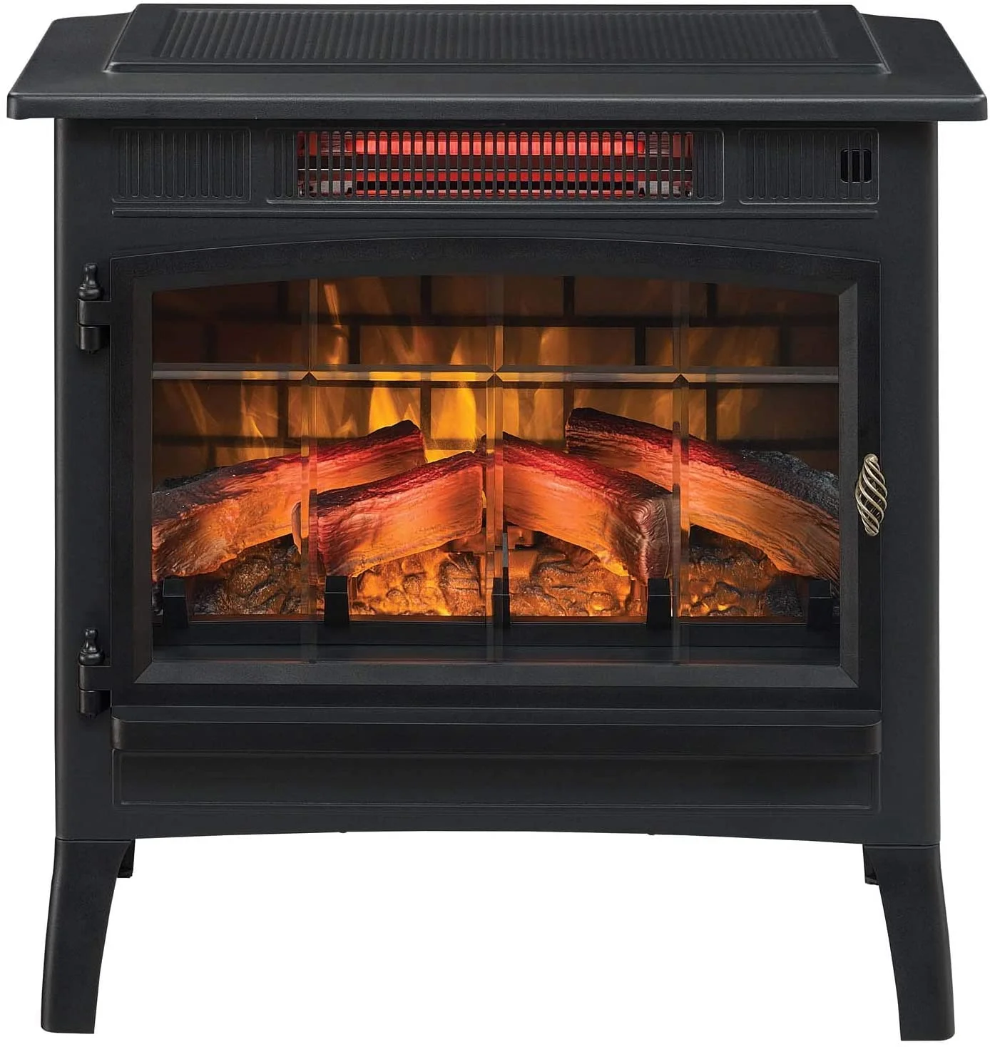 Duraflame 3D Black Infrared Electric Fireplace Stove with Remote Control - DFI-5010-01 - Image 6