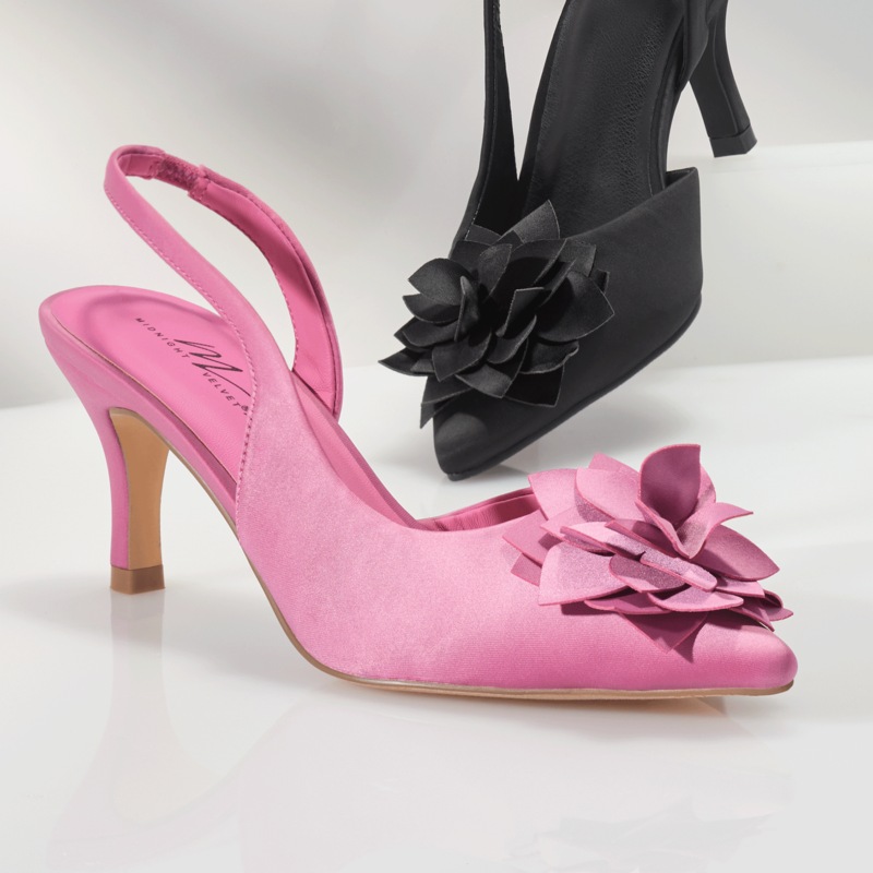 3-D Floral Slingback - MIDNIGHT VELVET CATALOG