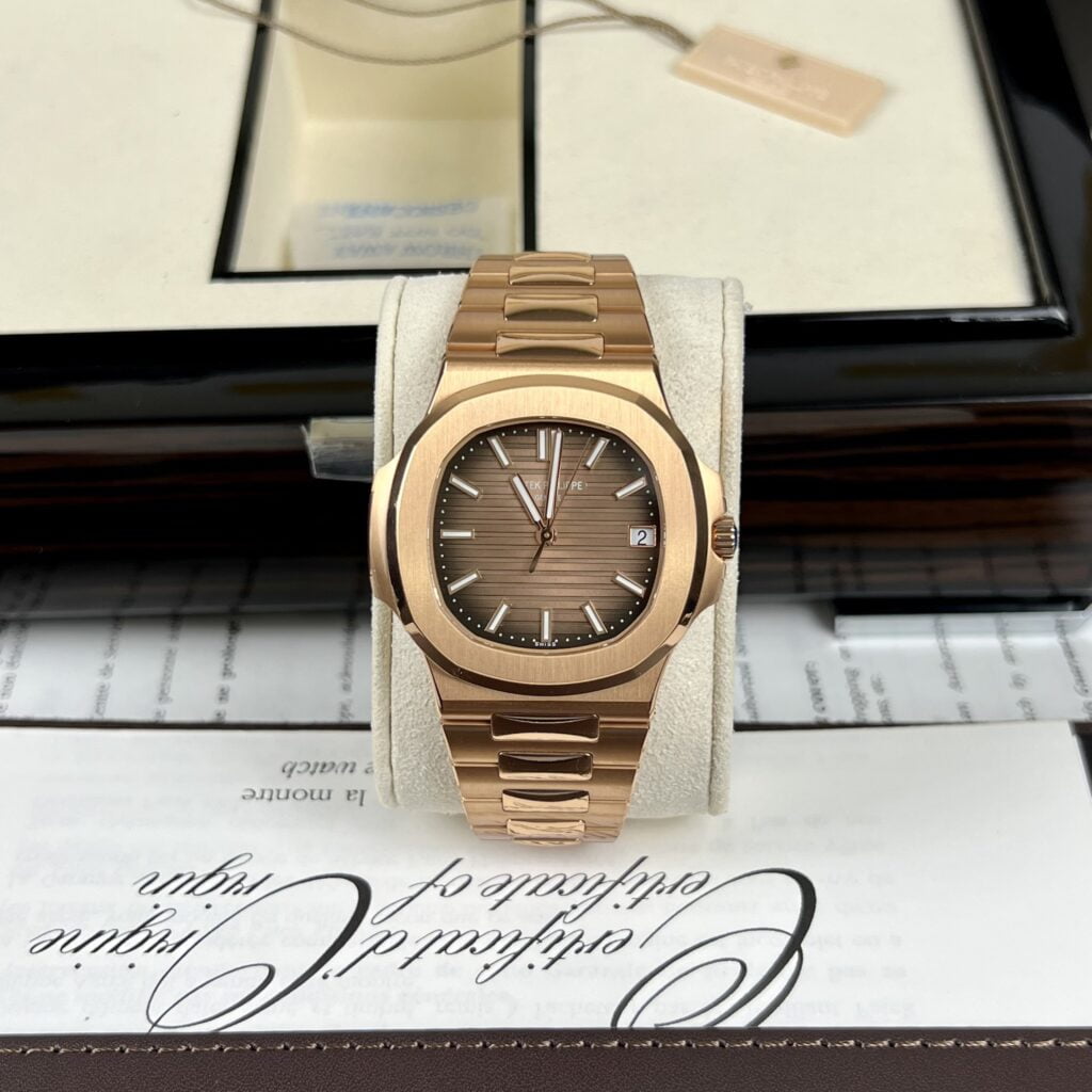 Patek Philippe Best Replica Watch Nautilus 5711 Gold Wrapped Brown Dial 3K Factory 40mm - Elite Watch Atelier