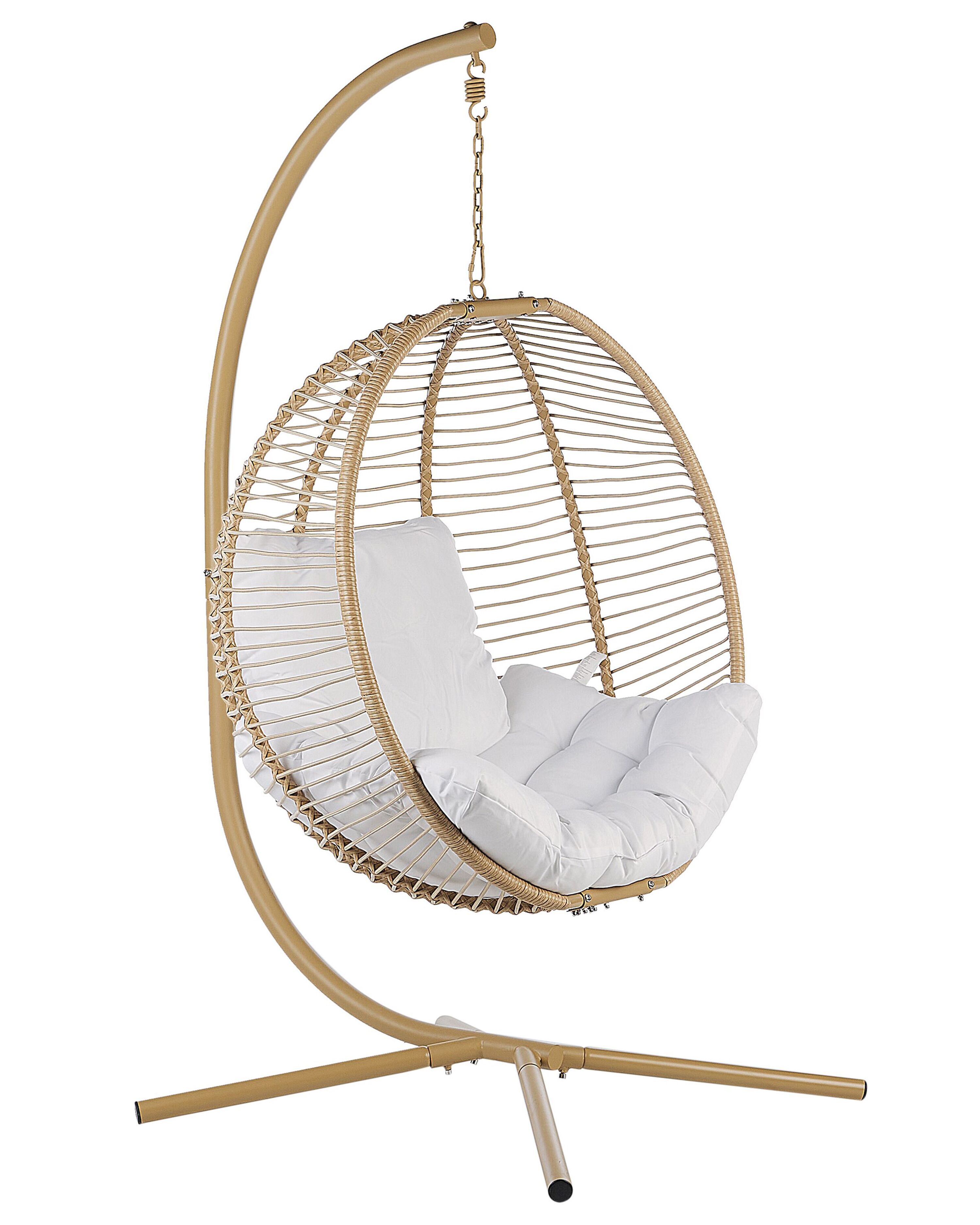Hanging Chair with Stand ARCO Metal Beige