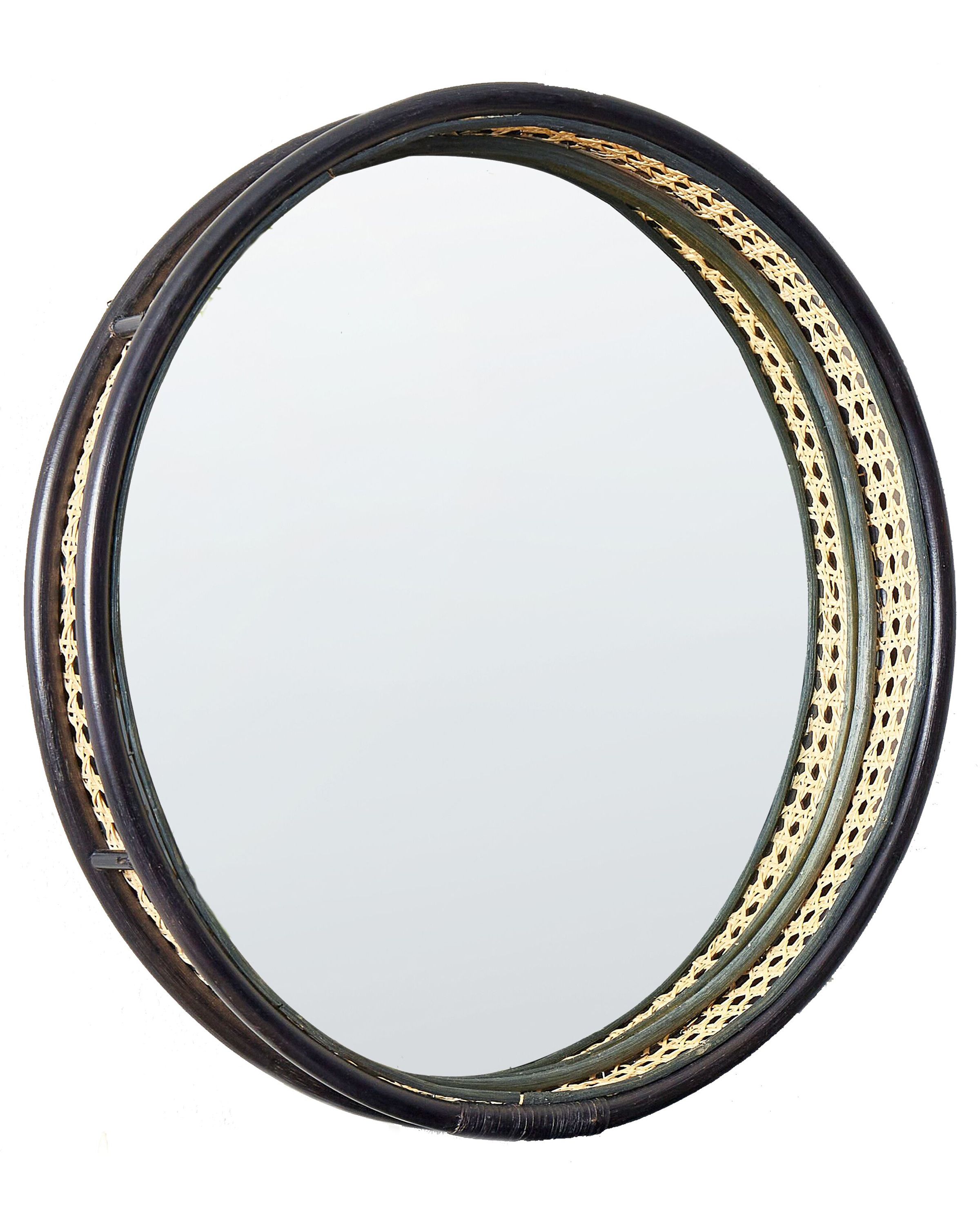 Wall Mirror DAKSA 60 cm 60 cm Rattan Black