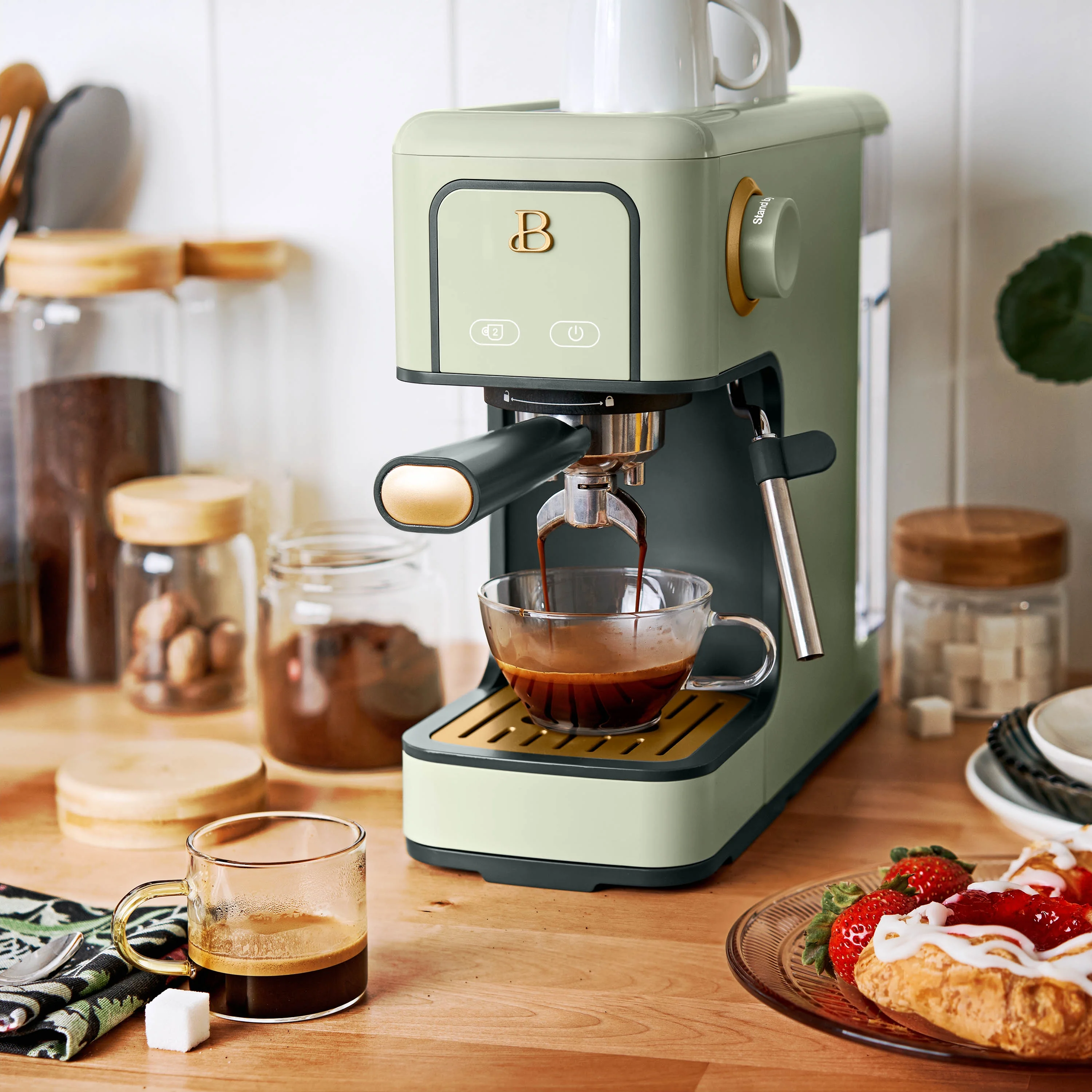 Beautiful Slim Espresso Machine with 20-Bar Pressure, Black Sesame by Drew Barrymore - Image 110