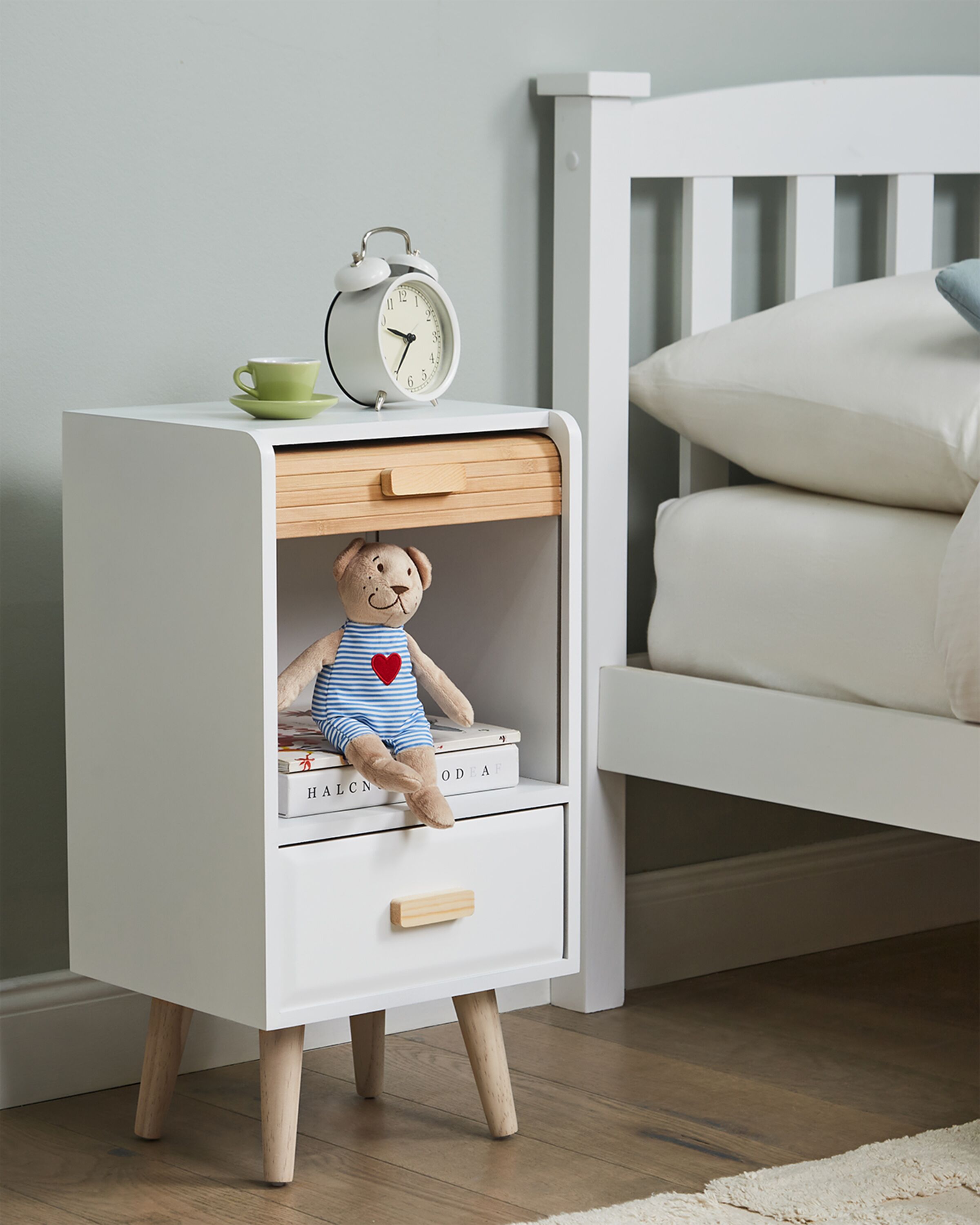 1 Drawer Bedside Table NESIKA White