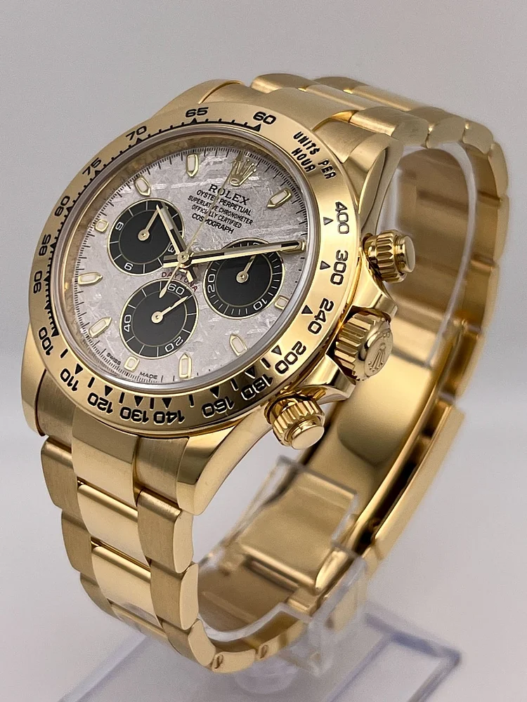 Rolex Daytona Yellow Gold Meteorite   Black Dial 116508(1:1 replica) - Top club