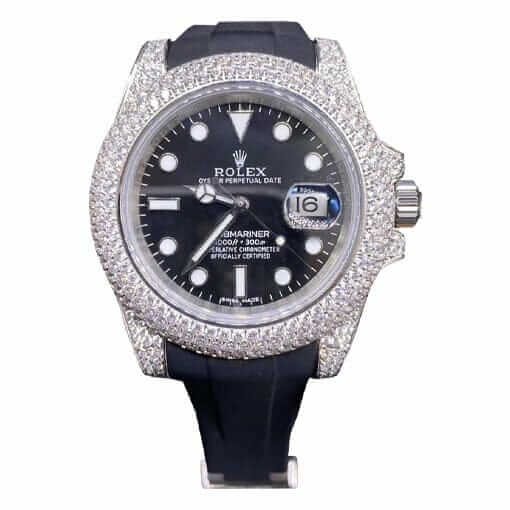 Rolex Submariner 116336 Black Dial Diamond Bezel Replica - Elite Watch Atelier