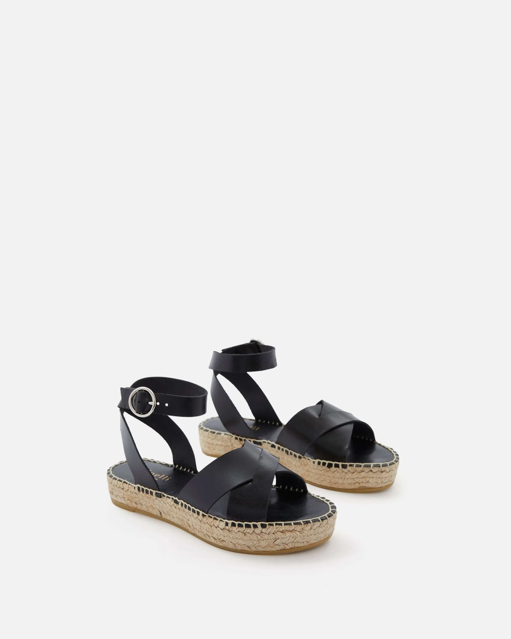 SANDALES PLAT ANTIA NOIR - Sandales plateformes noir