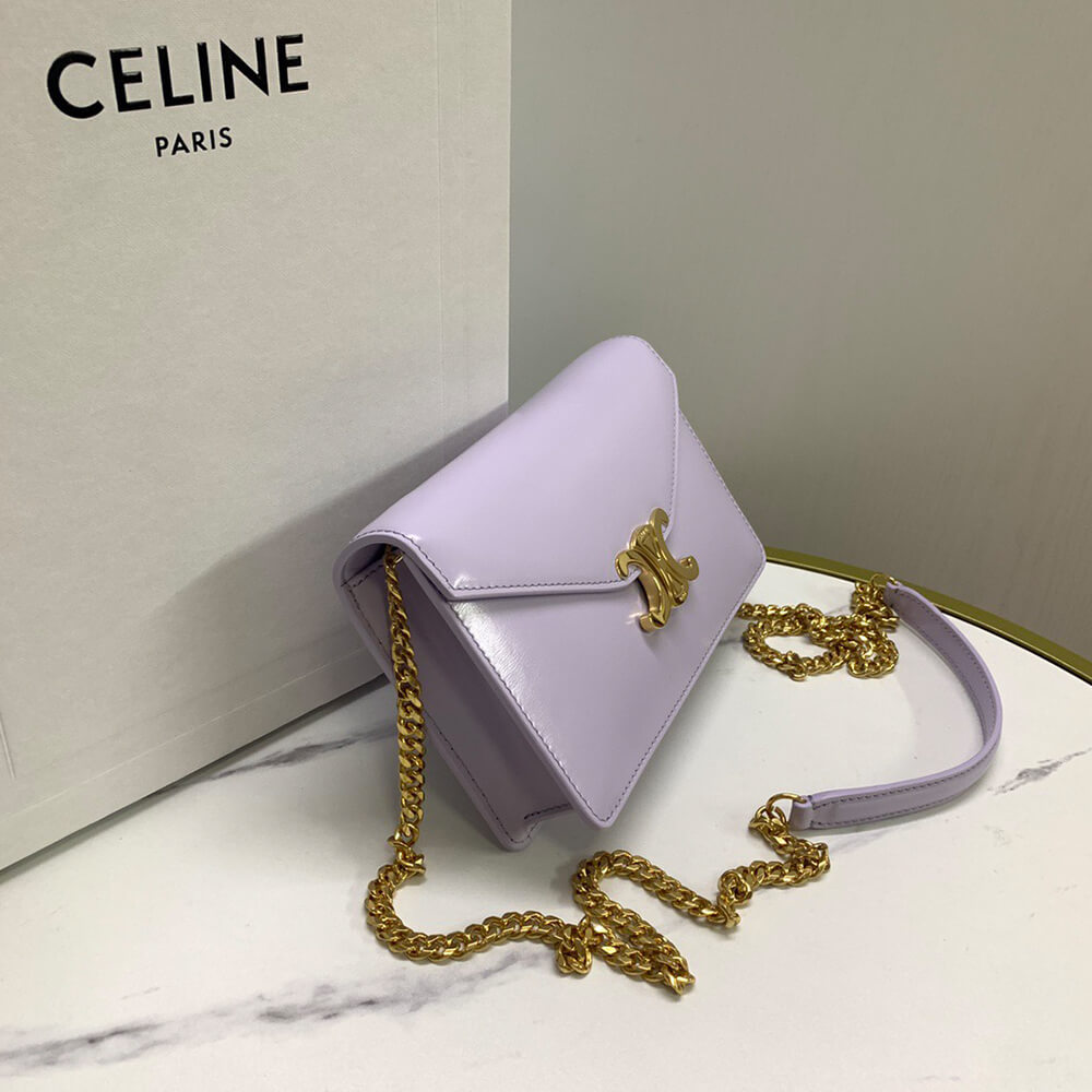 Celine Wallet On Chain Margo In Shiny Calfskin Bag1:1High-quality replica