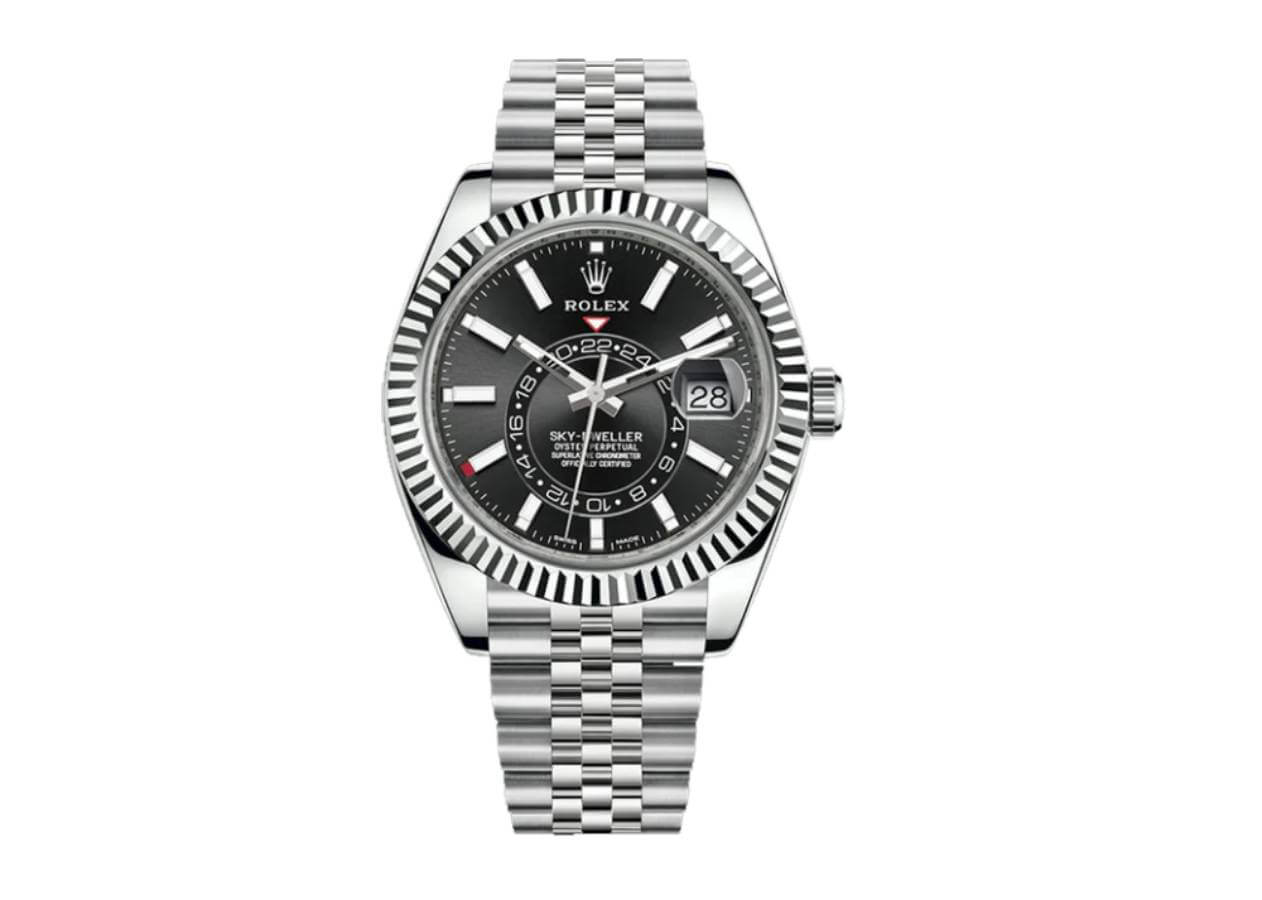 Rolex Sky-Dweller 326934 Black Dial Jubilee Replica - Elite Watch Atelier
