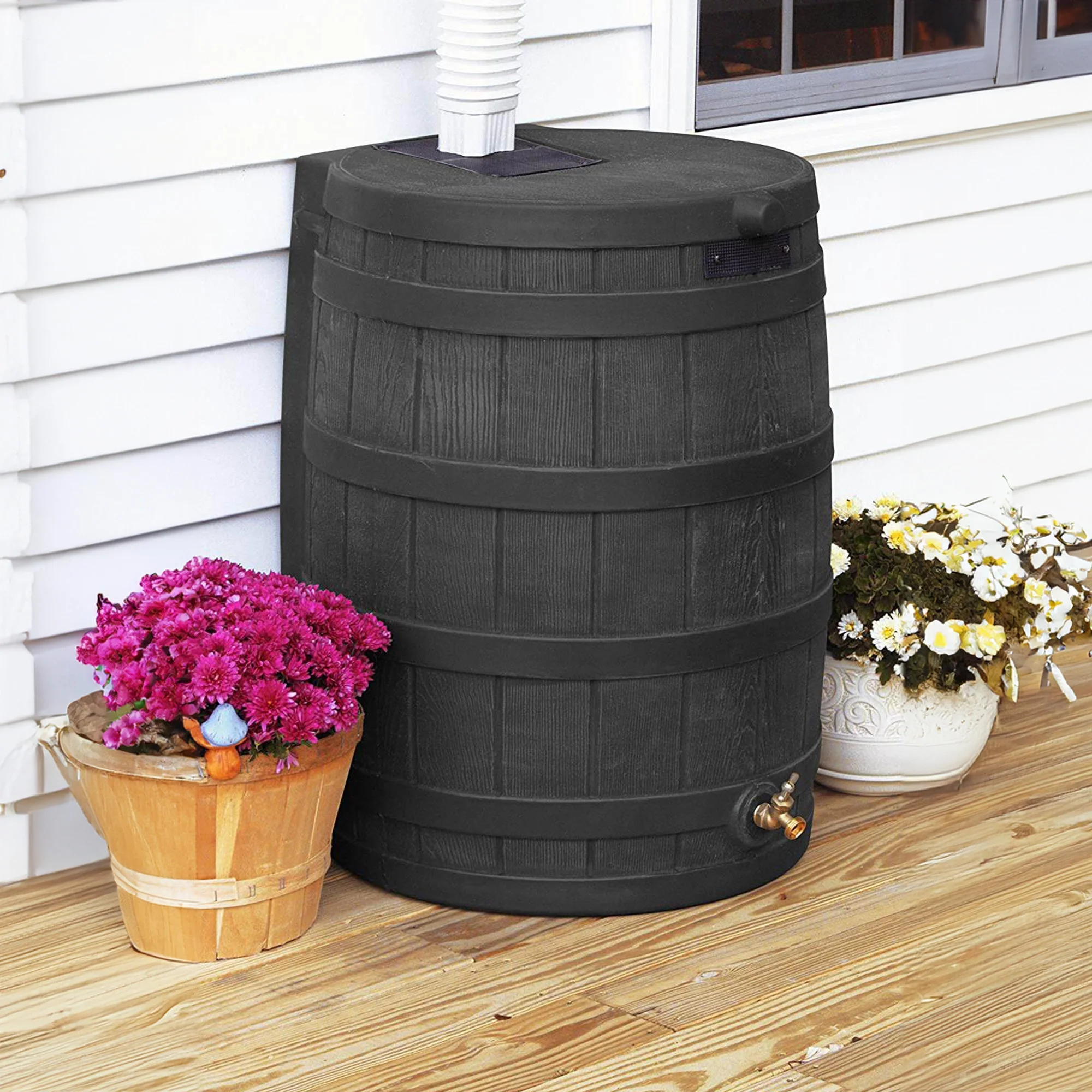 Good Ideas Rain Wizard Rain Storage Collection Rain Barrel 50-Gallon - Image 13