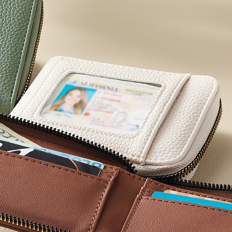 Kedzie Zip Wallet with Exterior ID Window - MIDNIGHT VELVET CATALOG