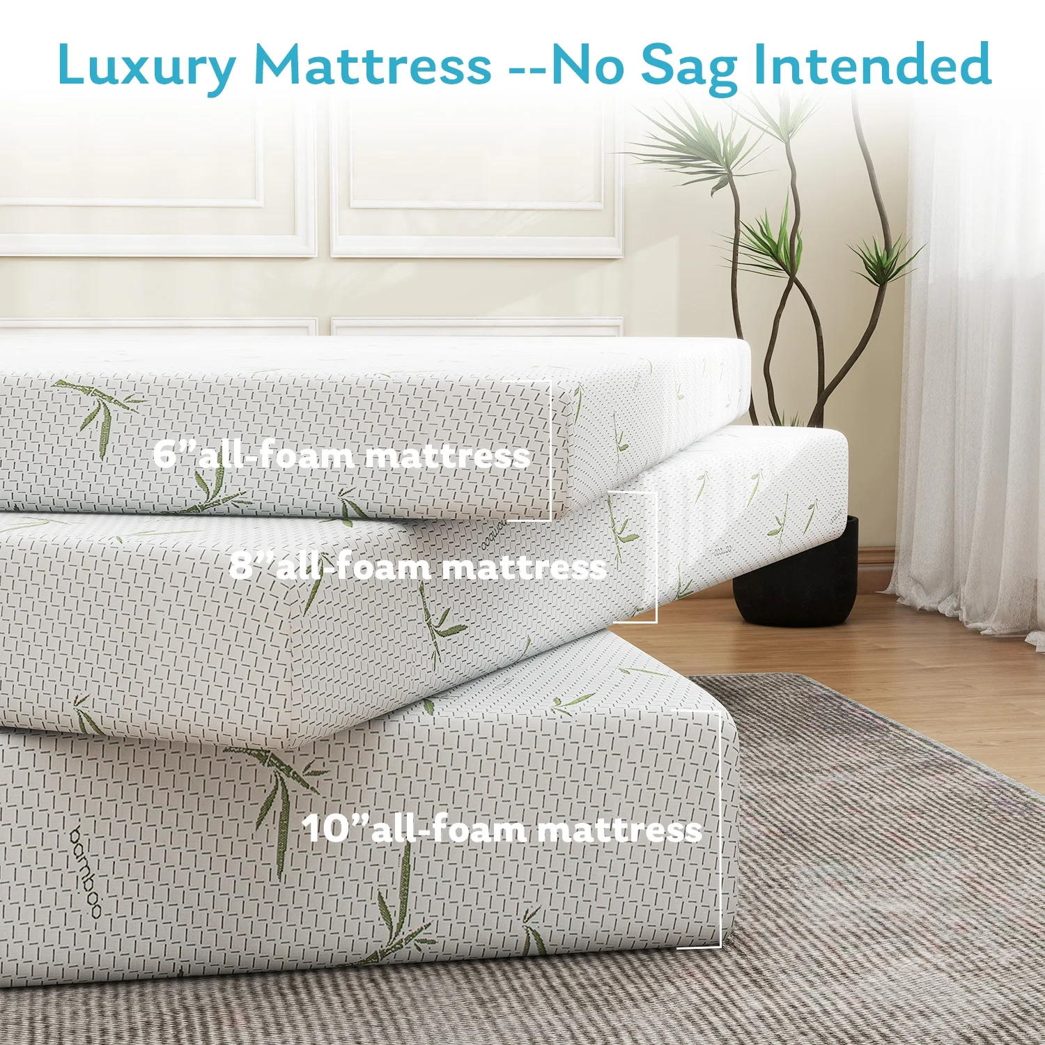 6'' Twin Size Memory Foam Mattress with Cover Breathable Bed Mattress in a Box, CertiPUR-US, Made in USA - Image 7