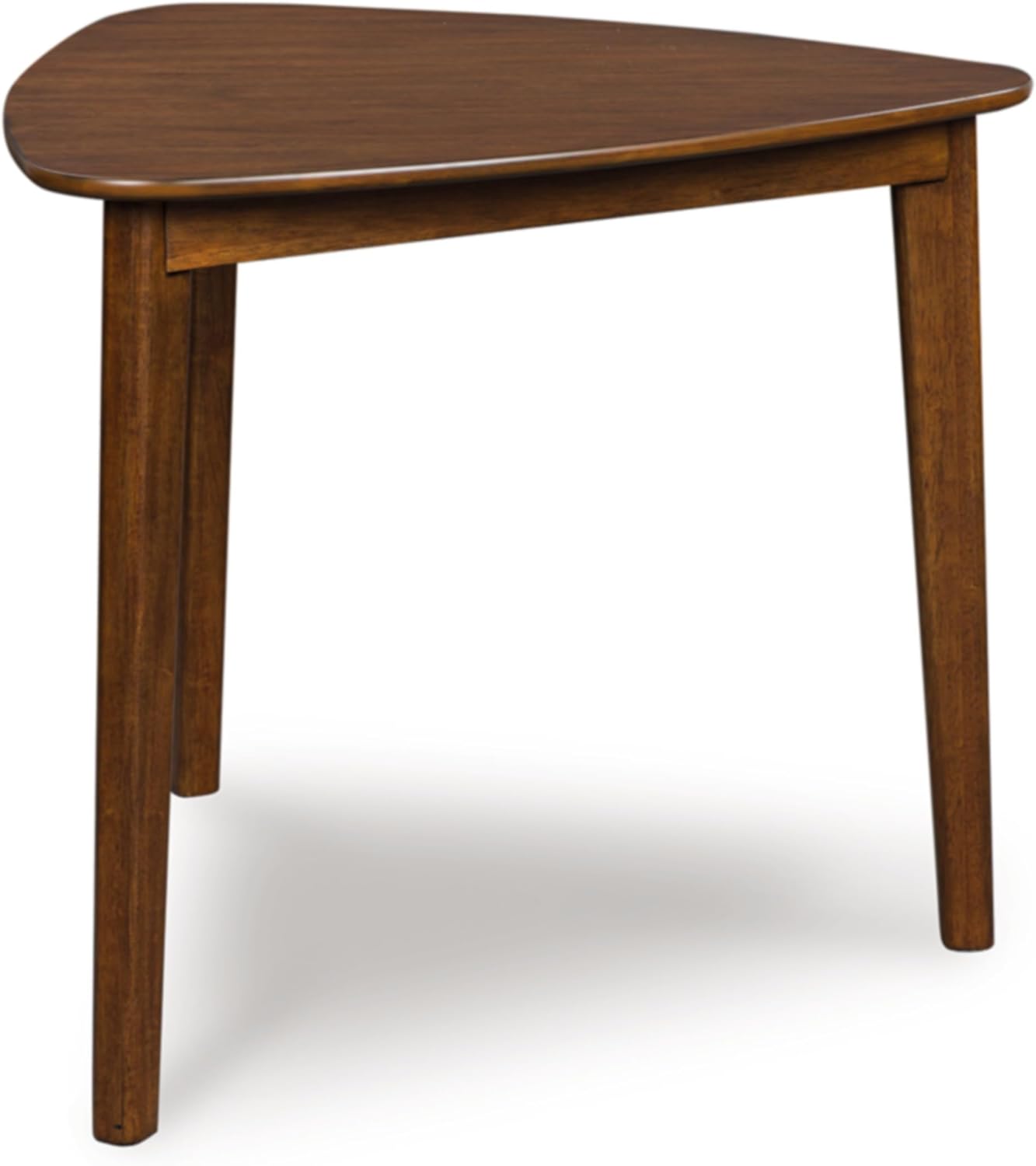 Signature Design By Ashley Lyncott Casual Triangle Dining Room Table, Mid-Century Modern, Seats 3, Rounded Corners, Wood, 35.25