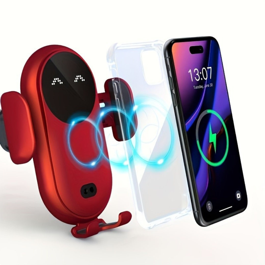 Slimme Draadloze Auto Telefoonhouder met Automatische Grip en Ventilatiebevestiging – Veilig en Handvrij Rijden