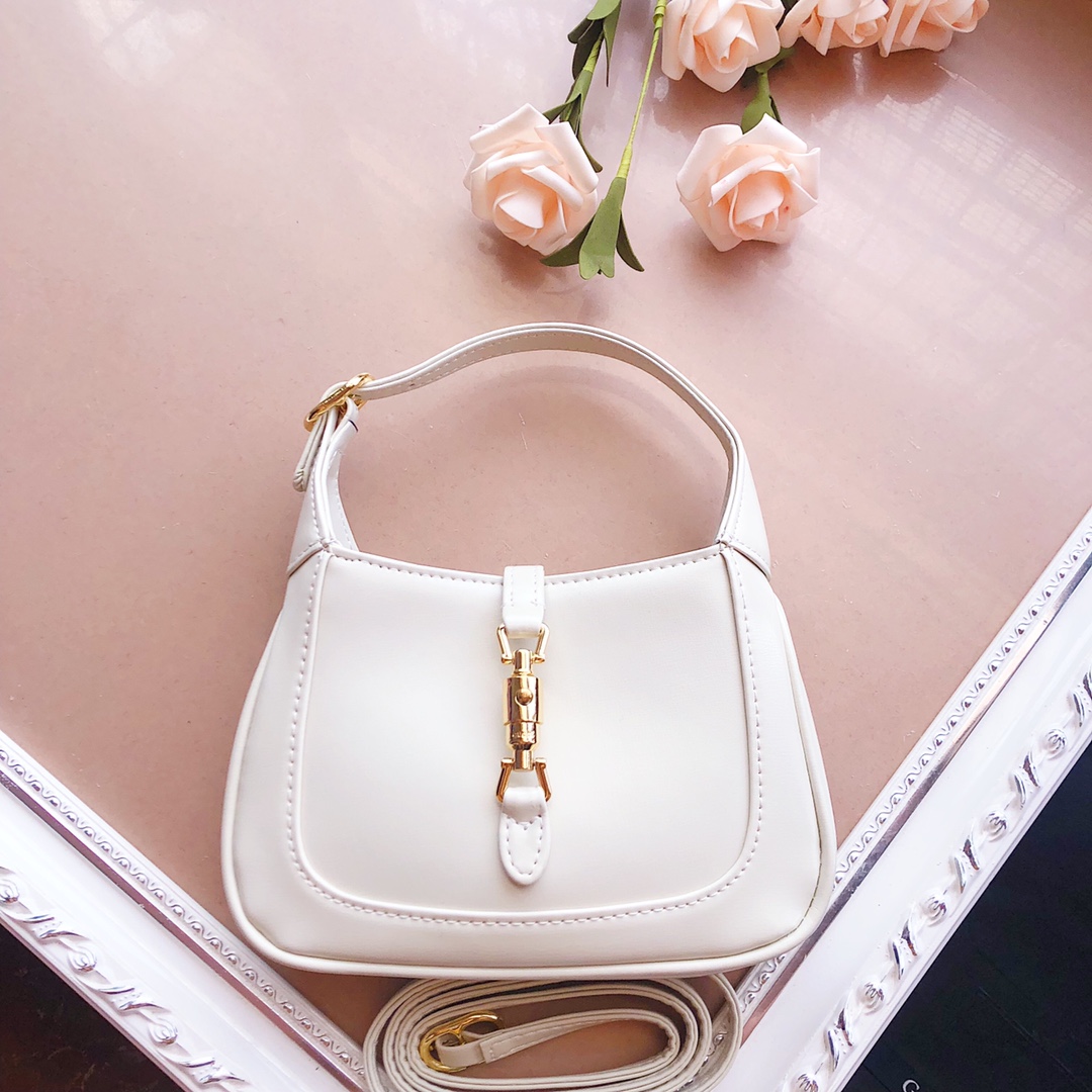 Replica Gucci Jackie 1961 Mini Shoulder Bag 637092 Black/White/Red1:1High-quality replica