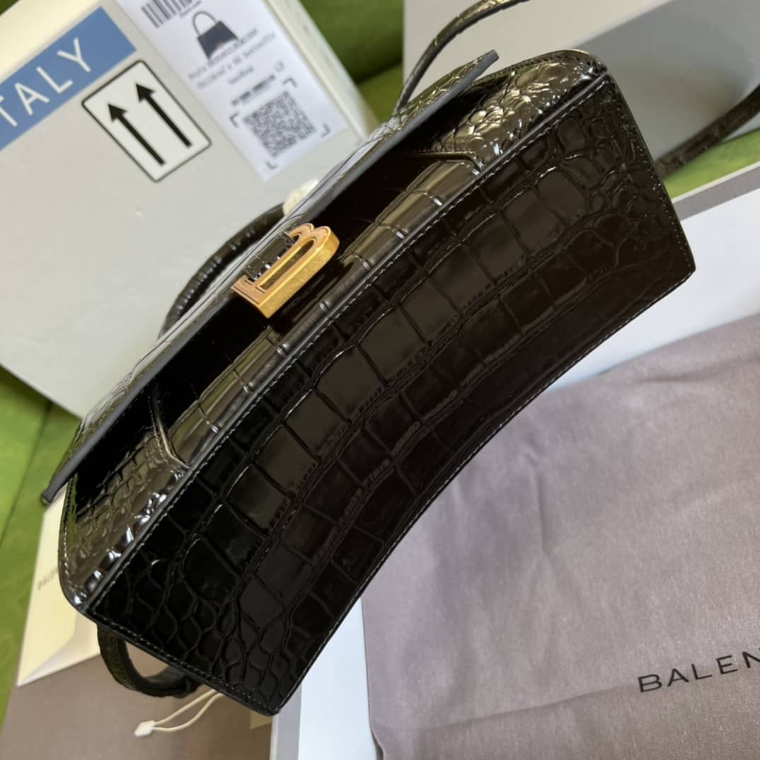 Balenciaga Hourglass Leather Top Handle Replica Bag - Replicaclubs