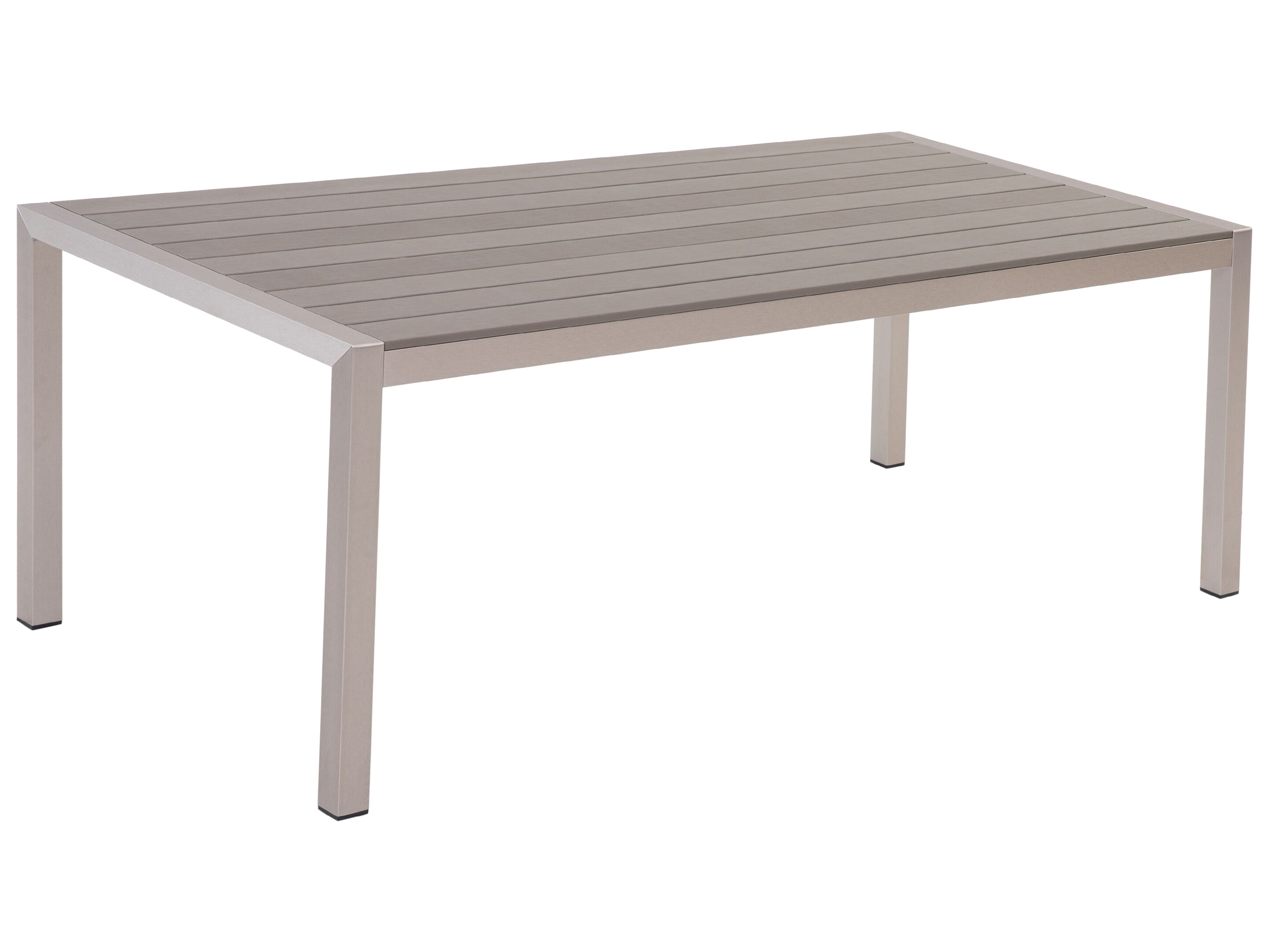 Garden Dining Table VERNIO 180 cm 90 cm Metal Grey
