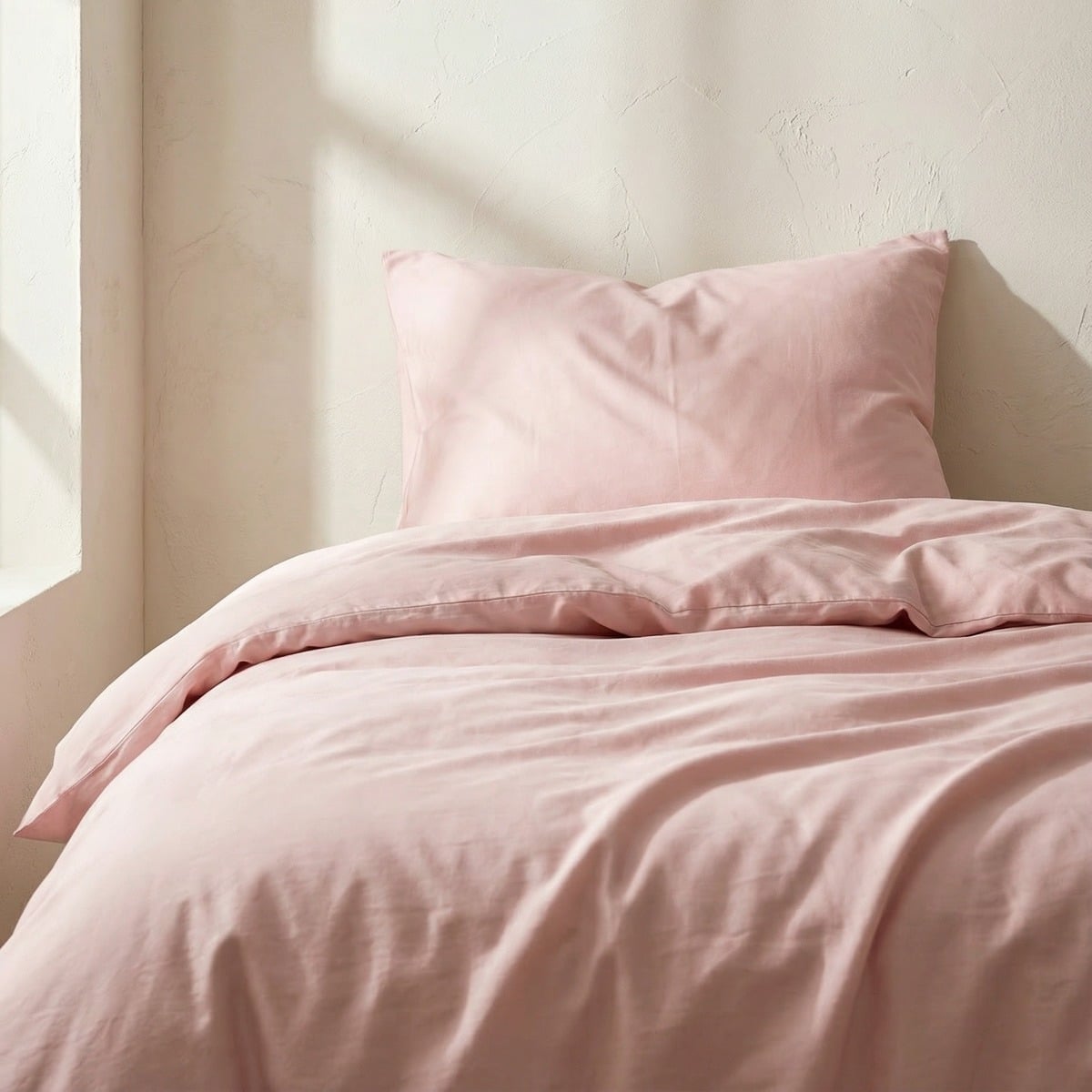 Pościel AVELIA satynowa z domieszką wiskozy różowa 160x200 + 2*70x80 cm