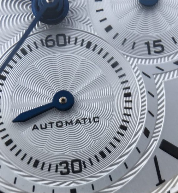 Replica Cartier Ballon Bleu De Cartier Chrono 47mm YG White Dial Leather Strap A8101 - Top club
