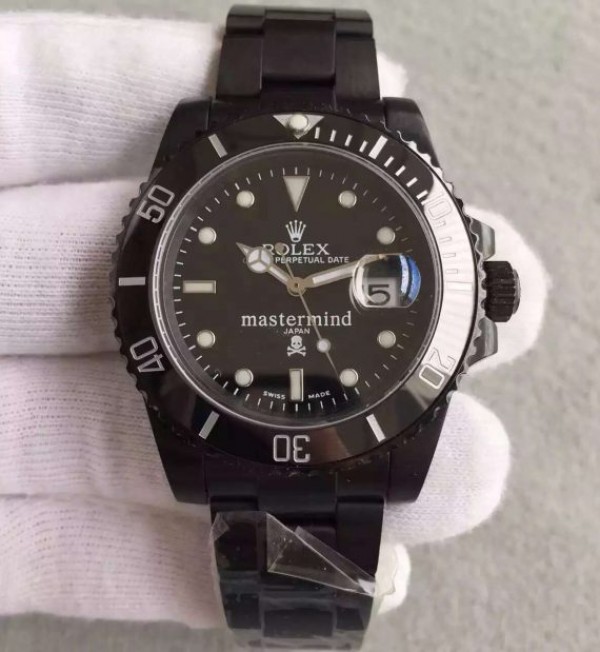 Replica Rolex Mastermind Submariner 116610 PVD Black Dial PVD Bracelet A2836 - Elite Watch Atelier