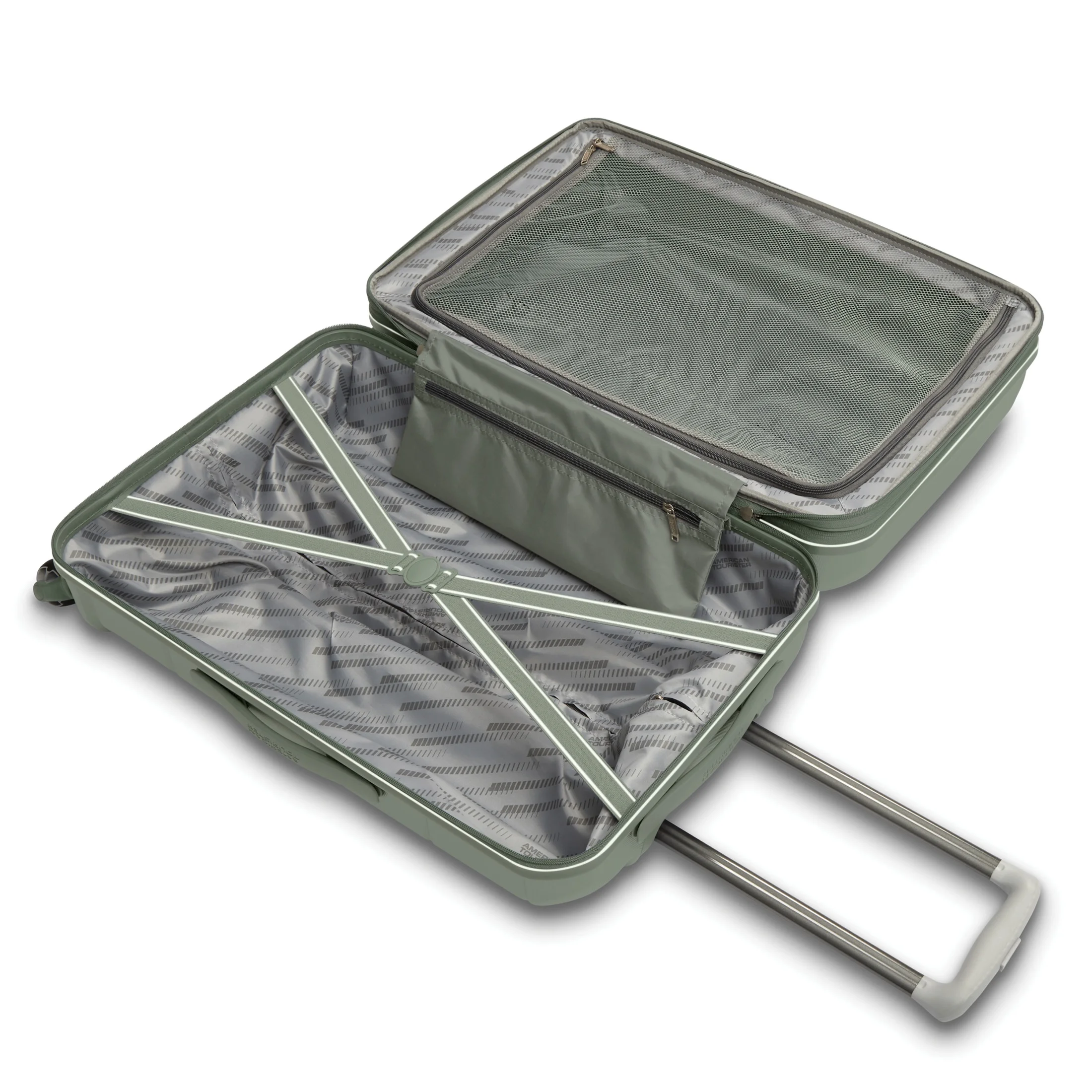 American Tourister Stratum 2.0 28-Inch Hardside Checked Luggage with Spinner Wheels - Jade Green - Image 2